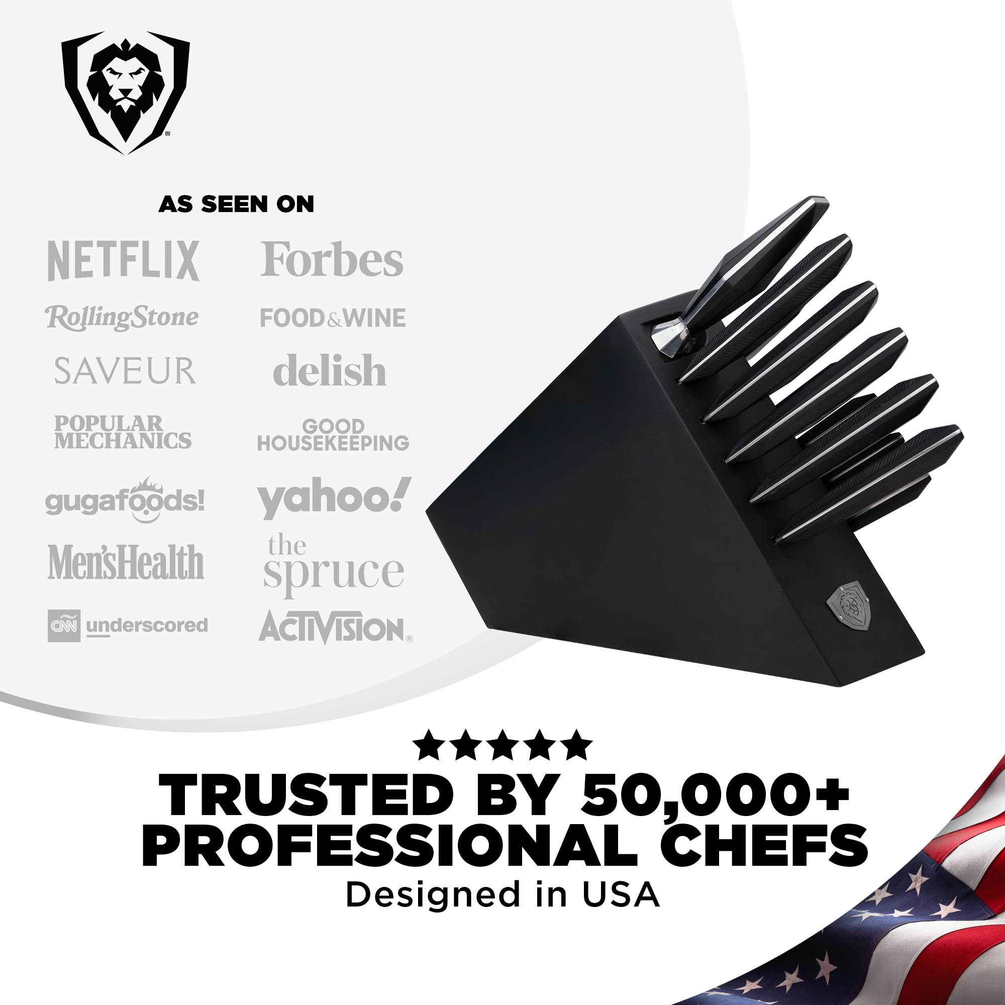 Dalstrong 12-Piece Professional Knife Block Set - Shadow Black Series - Black Titanium Nitride Coated - High-Carbon Stainless Steel with Block - NSF Certified Premium Kitchen Set - Image 6