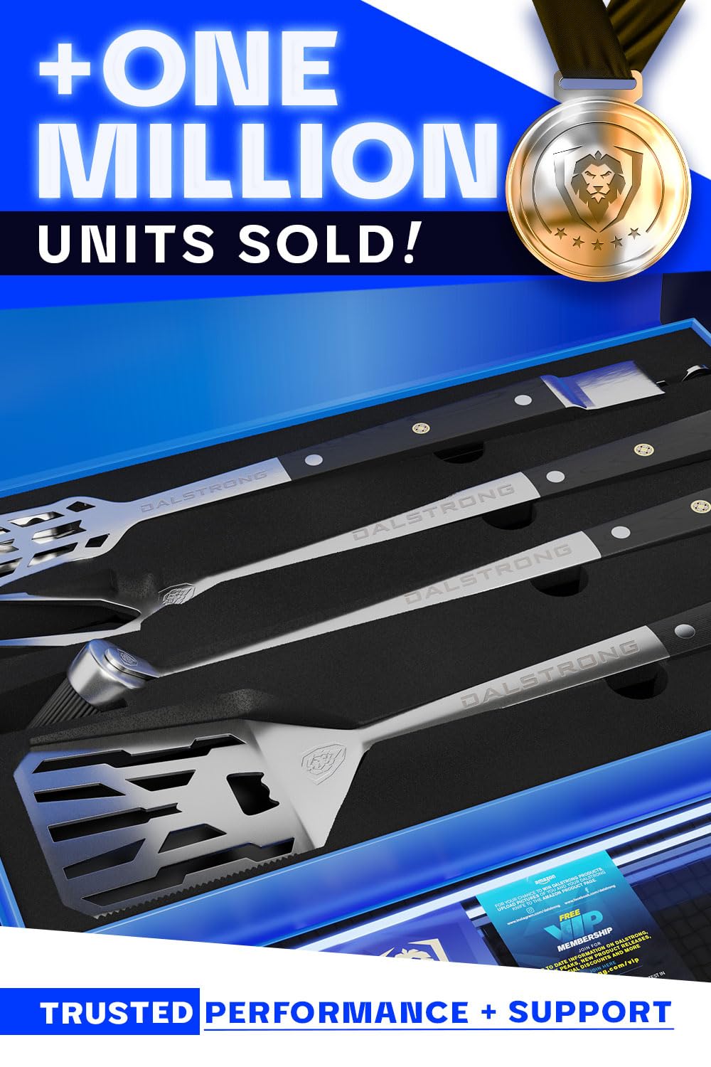 DALSTRONG 4-Piece Professional BBQ Pitmaster Grill Set - Premium High-Carbon Stainless Steel Grilling - 18 inch Length - Silicone Brush, Spatula, Tongs, Fork - G10 Handles - Image 6