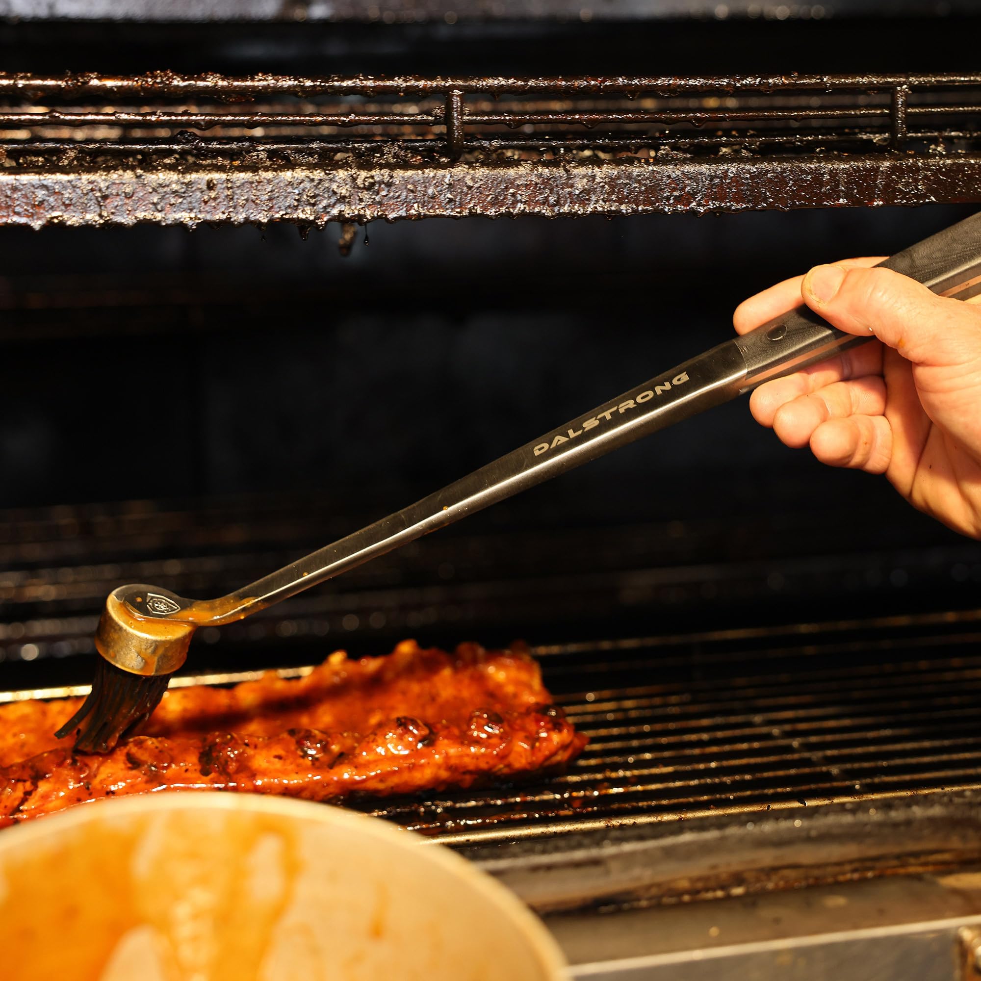 DALSTRONG 4-Piece Professional BBQ Pitmaster Grill Set - Premium High-Carbon Stainless Steel Grilling - 18 inch Length - Silicone Brush, Spatula, Tongs, Fork - G10 Handles - Image 9