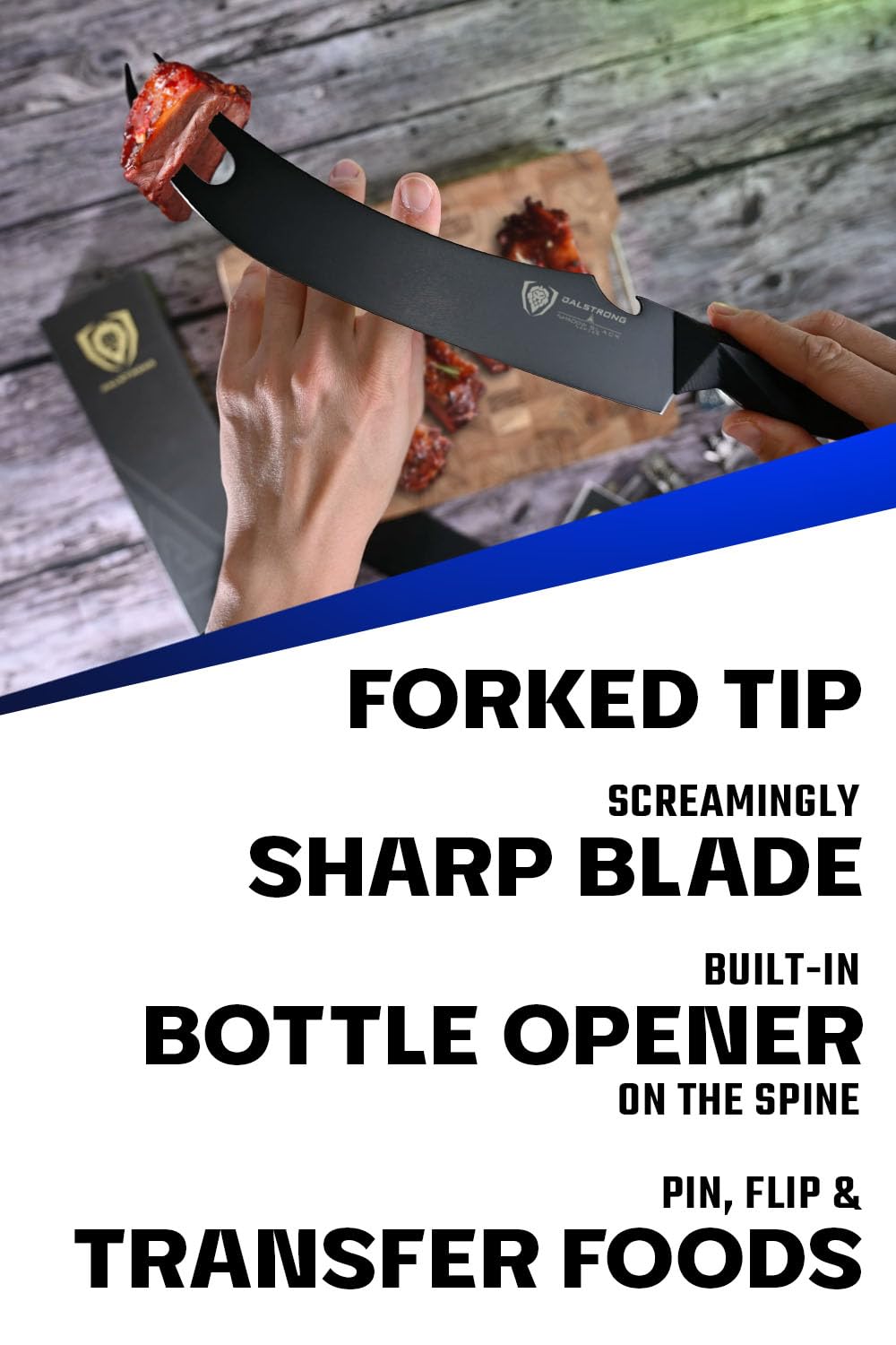 Dalstrong BBQ Pitmaster 9-inch Meat Knife - Shadow Black Series - Black Titanium Nitride Coated - High Carbon - Vacuum Treated Steel - Razor Sharp Kitchen Knife - Sheath - NSF Certified - Image 3