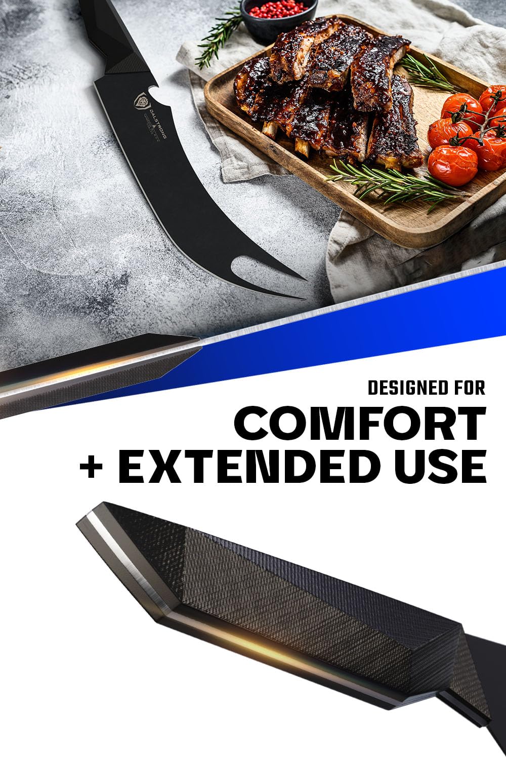 Dalstrong BBQ Pitmaster 9-inch Meat Knife - Shadow Black Series - Black Titanium Nitride Coated - High Carbon - Vacuum Treated Steel - Razor Sharp Kitchen Knife - Sheath - NSF Certified - Image 5