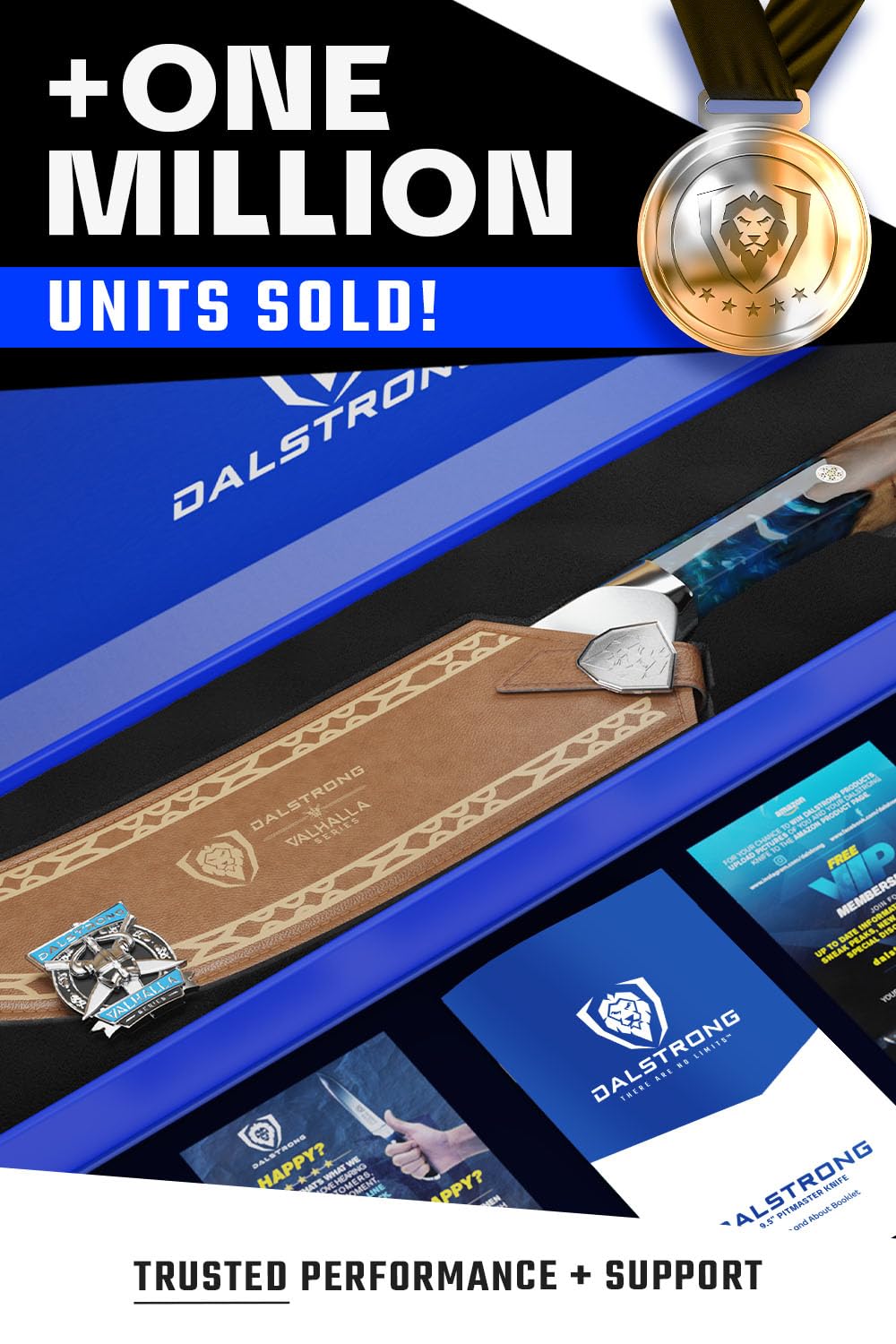 Dalstrong BBQ Pitmaster Knife - 8 inch - Valhalla Series - Forked Tip & Bottle Opener - HC Steel - Celestial Resin & Wood Handle - Breaking Knife - w/Leather Sheath - Image 6