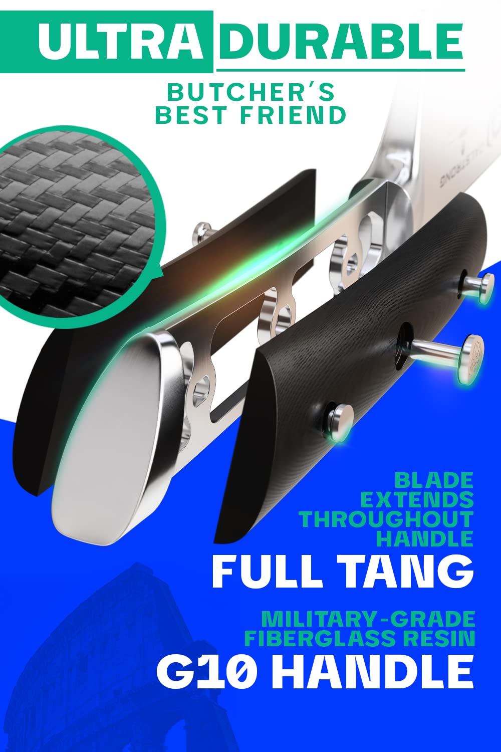 Dalstrong Boning Knife - 6 inch - Gladiator Series Elite - Forged German High-Carbon Steel Kitchen Knife - Razor Sharp - Black G10 Handle - w/Sheath - NSF Certified - Image 3