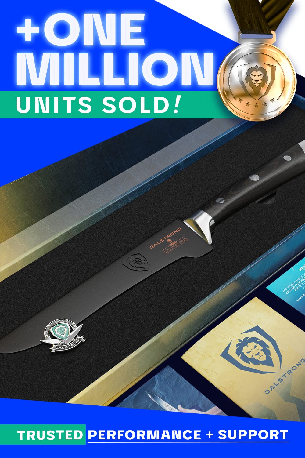 Dalstrong Boning Knife - 6 inch - Gladiator Series Elite - Forged German High-Carbon Steel Kitchen Knife - Razor Sharp - Black G10 Handle - w/Sheath - NSF Certified - Image 6