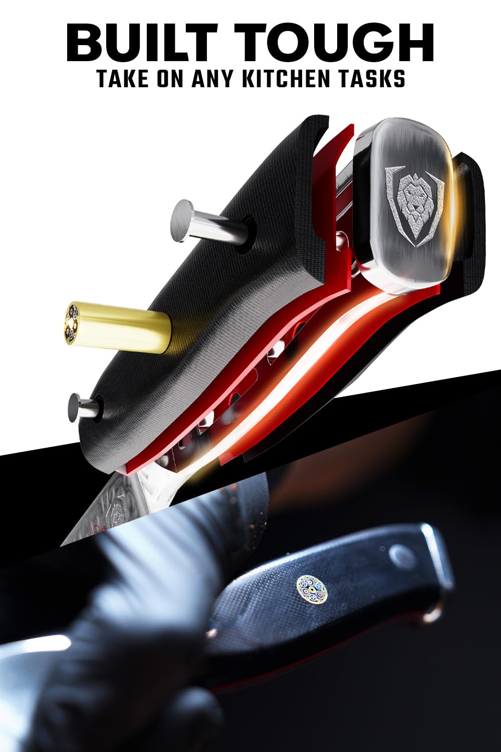 Dalstrong Boning Knife - 6 inch - Shogun Series ELITE - Damascus - AUS-10V Japanese Steel - Fillet Knife Gift - Carving, Boning, Trimming, Deboning - Black G10 Handle - Sheath Included - Image 3