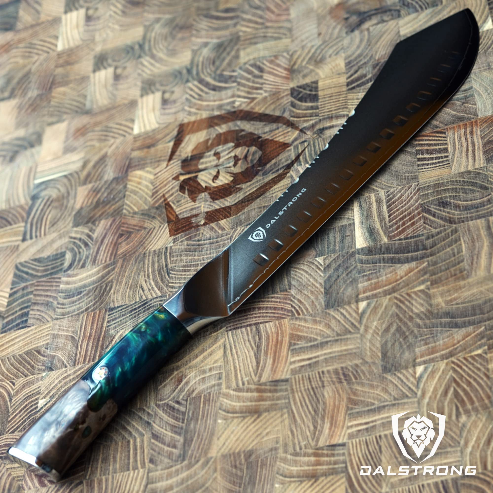 Dalstrong Bull-Nose Butcher Knife - 10 inch - Valhalla Series - 9CR18MOV HC Steel Kitchen Knife - Celestial Resin & Wood Handle - Razor Sharp BBQ Meat Knife Gift - Breaking Knife - Leather Sheath - Image 8