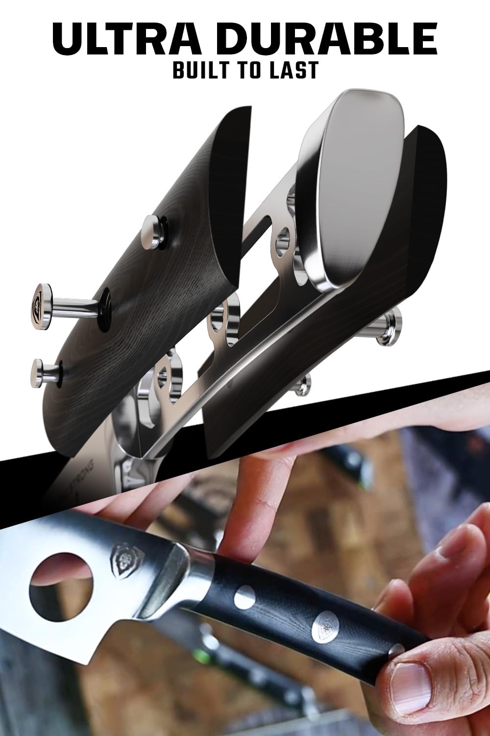 Dalstrong Charcuterie & Cheese Knife Set-4pc-Gladiator Series Elite-Mini Cleaver, Serrated,Round-Tip,Forked Cheese Knives Set-G10 Handle-Soft & Hard Cheese-Sheath-NSF Certified - Image 5