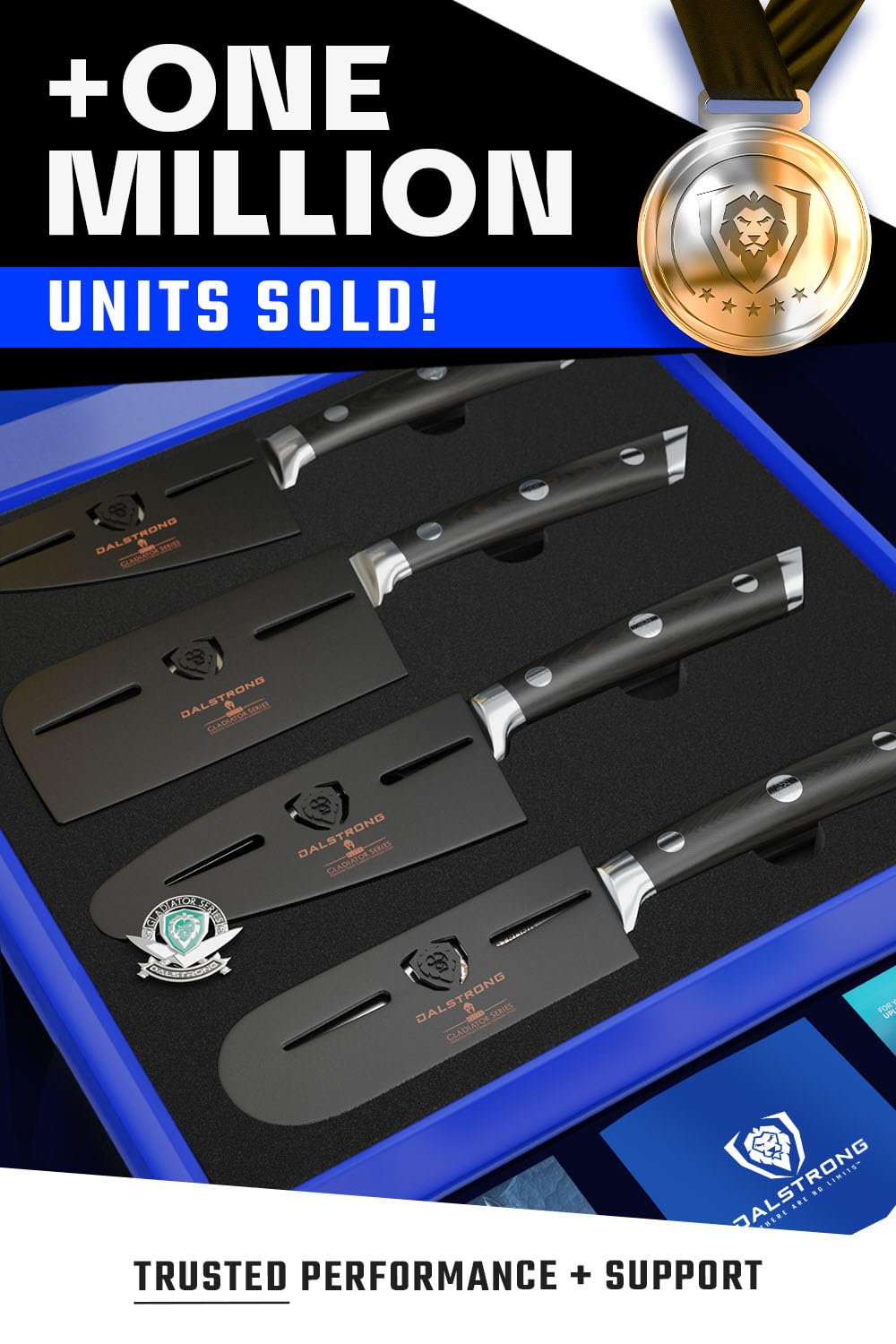 Dalstrong Charcuterie & Cheese Knife Set-4pc-Gladiator Series Elite-Mini Cleaver, Serrated,Round-Tip,Forked Cheese Knives Set-G10 Handle-Soft & Hard Cheese-Sheath-NSF Certified - Image 8