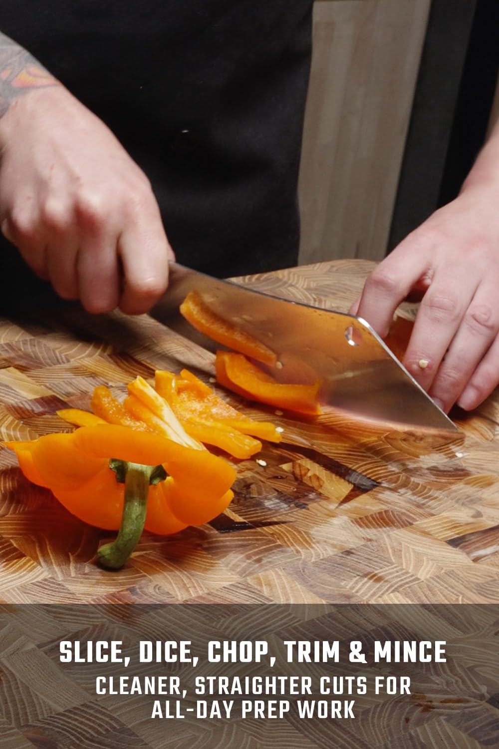 Dalstrong Chef & Cleaver Knife - 8 inch - The Crixus - Gladiator Series Elite - German HC Steel - Hybrid Razor Sharp Kitchen Knife - Black G10 Handle - w/Sheath - Chef Knife - NSF Certified - Image 3