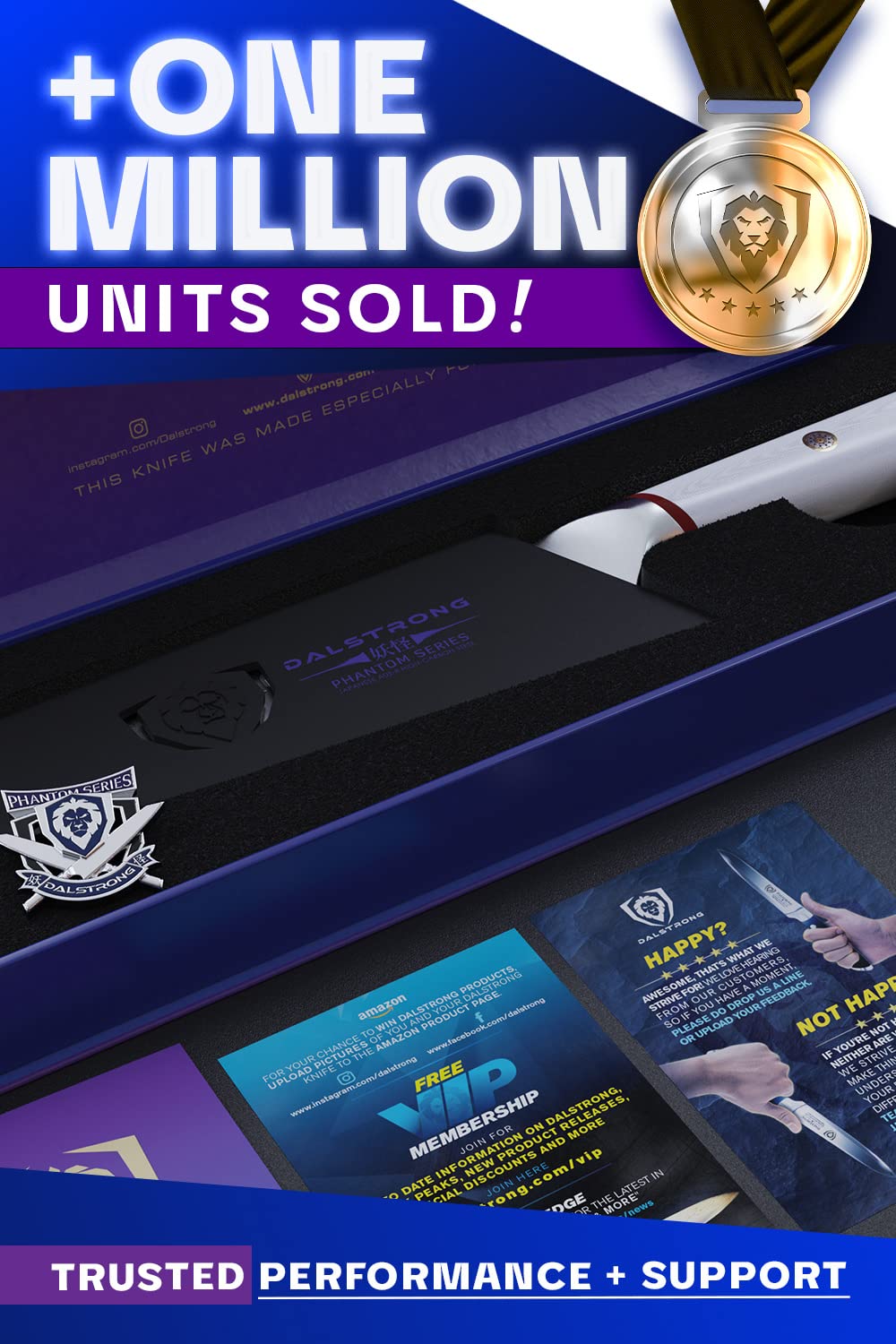 Dalstrong Chef Knife - 8 inch - Phantom Series - Japanese High-Carbon AUS8 Steel Kitchen Knife - White G10 Handle - Cooking Knife - w/Sheath - Image 6