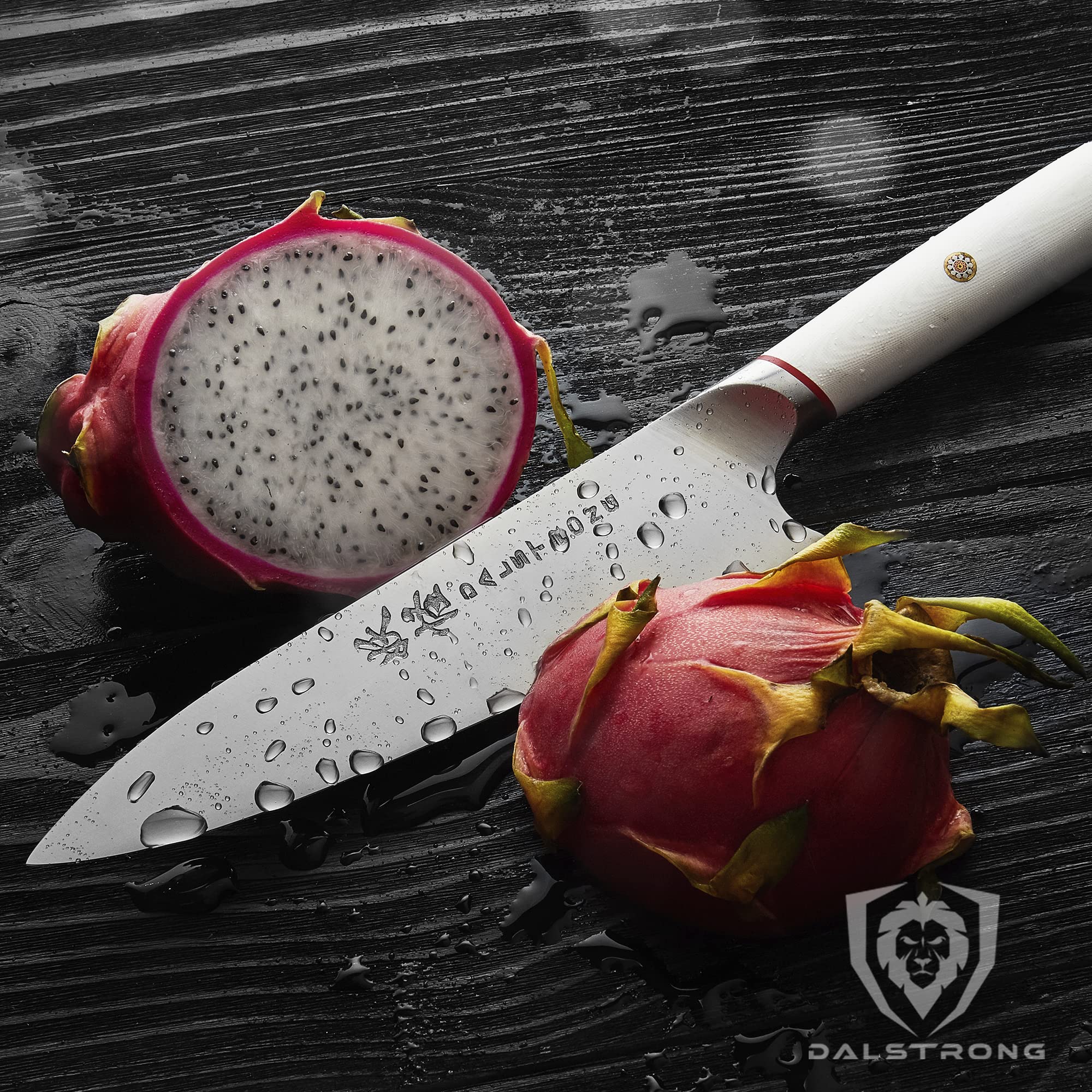 Dalstrong Chef Knife - 8 inch - Phantom Series - Japanese High-Carbon AUS8 Steel Kitchen Knife - White G10 Handle - Cooking Knife - w/Sheath - Image 7