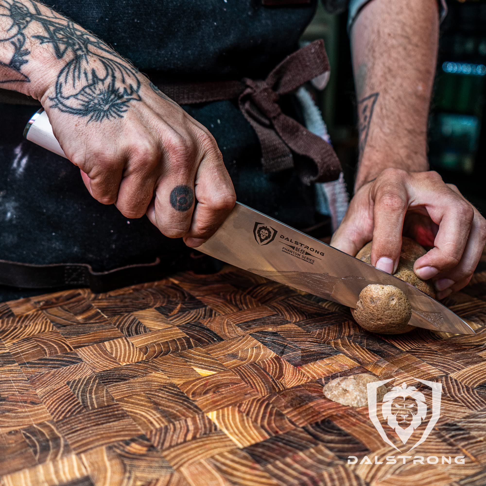 Dalstrong Chef Knife - 8 inch - Phantom Series - Japanese High-Carbon AUS8 Steel Kitchen Knife - White G10 Handle - Cooking Knife - w/Sheath - Image 8