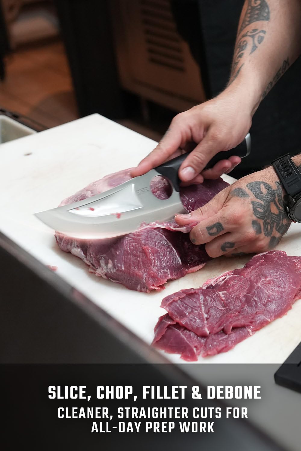 Dalstrong Chef & Utility Knife - 7 inch - Multi-Purpose - The Venator - Gladiator Series R - 7CR17MOV High Carbon Steel - Razor Sharp Cooking Knife Gift- G10 Handle - w/Sheath - NSF Certified - Image 3