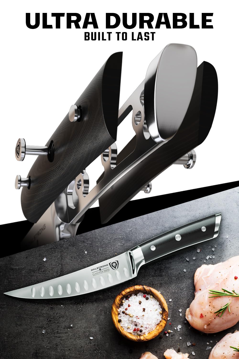 Dalstrong Fillet Knife - 6 inch - Gladiator Series Elite - High Carbon German Steel - Black G10 Handle - Sheath Included - Razor Sharp Kitchen Knife - Boning Knife Gift - NSF Certified - Image 3