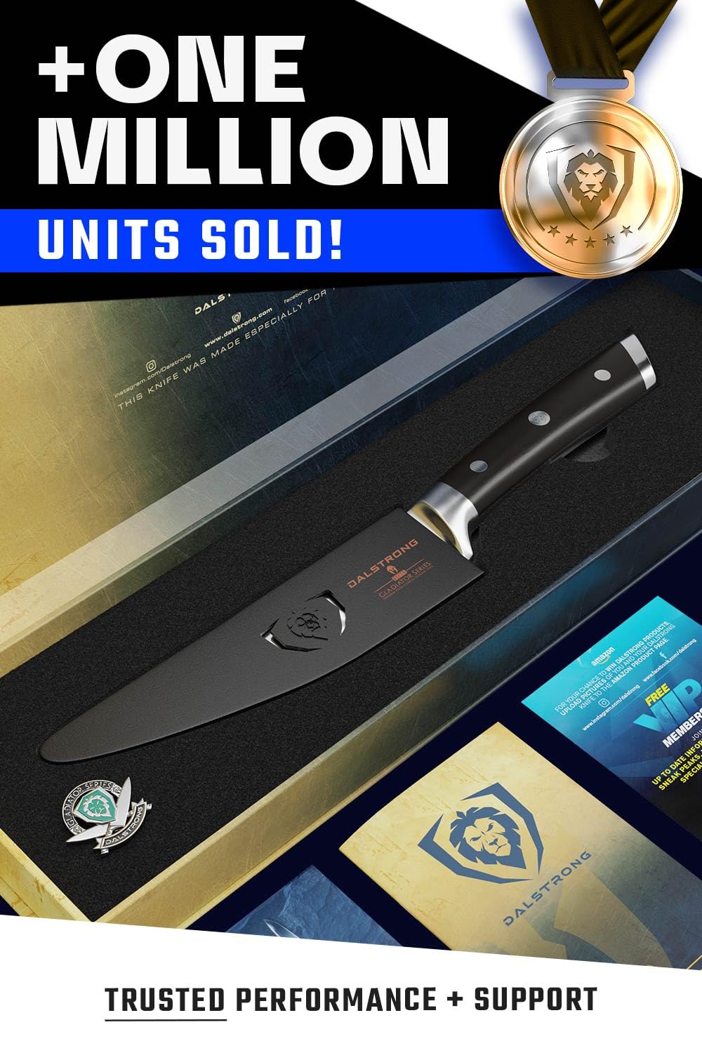 Dalstrong Fillet Knife - 6 inch - Gladiator Series Elite - High Carbon German Steel - Black G10 Handle - Sheath Included - Razor Sharp Kitchen Knife - Boning Knife Gift - NSF Certified - Image 6