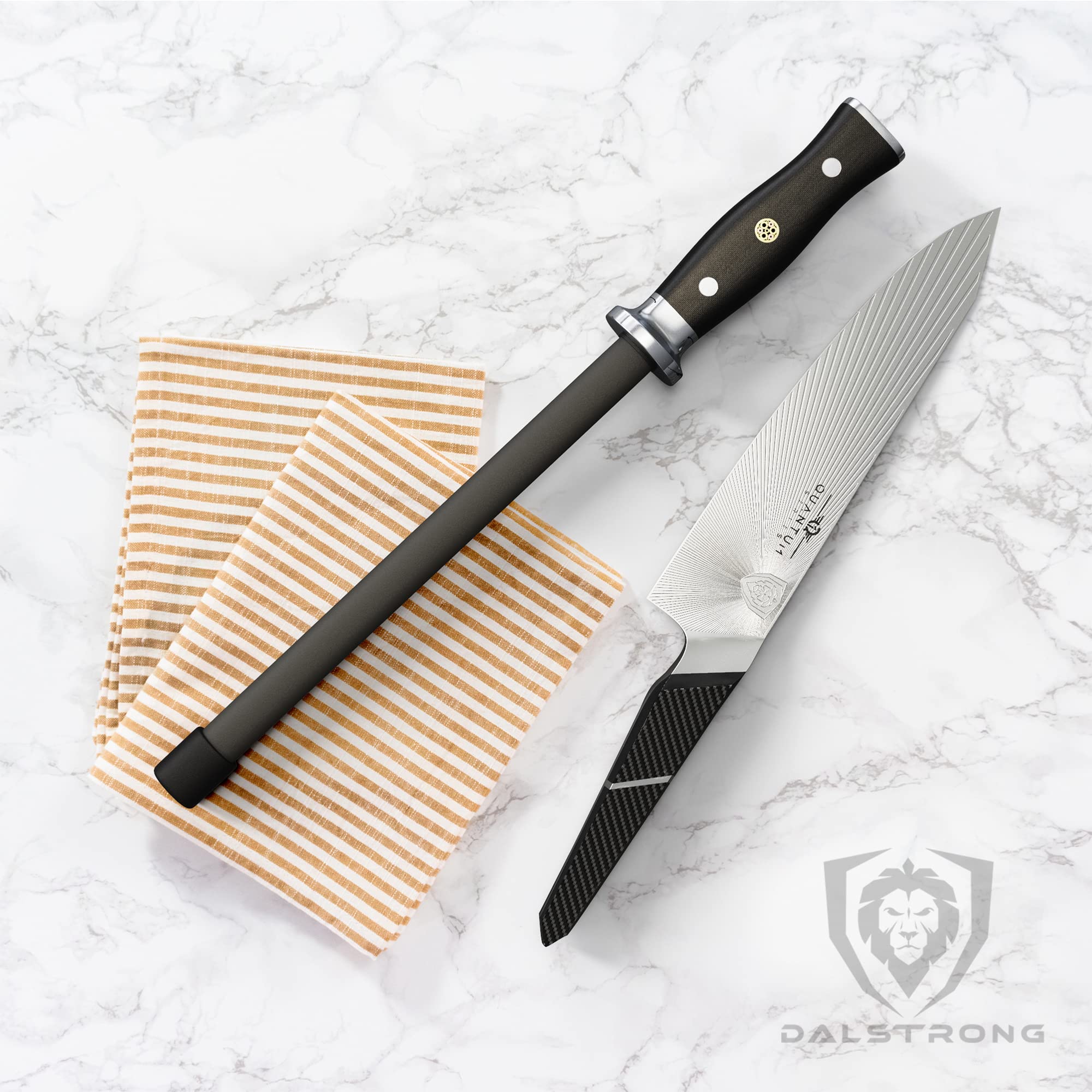 Dalstrong Honing Rod - 10 inch - G10 Handle - Stainless Steel Core - Scratch-Free Ceramic Coating - Kitchen Knife Sharpener Chef Knife Polish - Professional Honing Steel - Sharpening Rod - Image 7