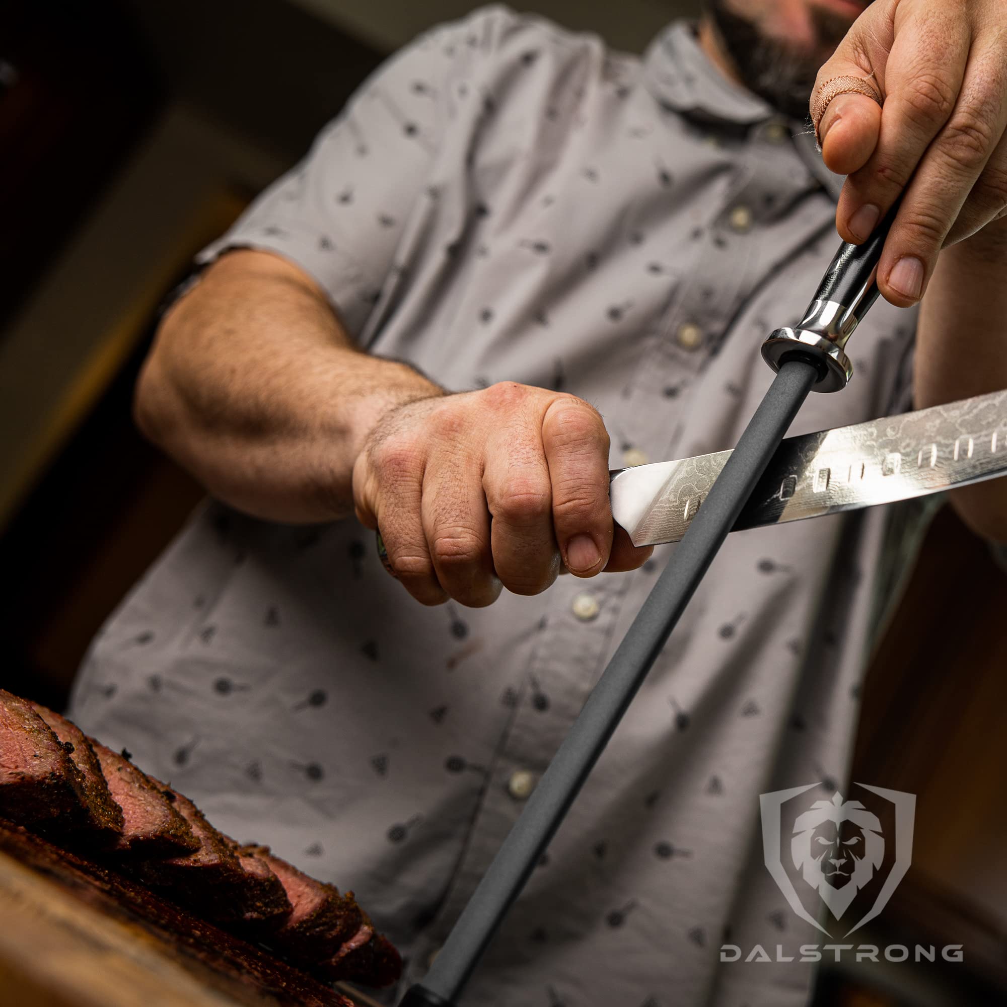 Dalstrong Honing Rod - 10 inch - G10 Handle - Stainless Steel Core - Scratch-Free Ceramic Coating - Kitchen Knife Sharpener Chef Knife Polish - Professional Honing Steel - Sharpening Rod - Image 9