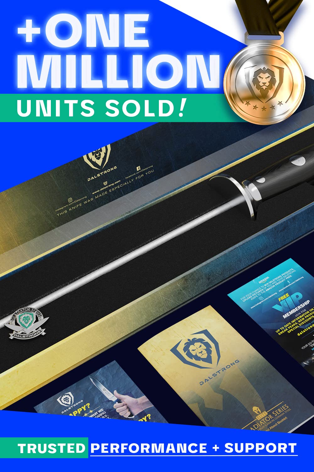 Dalstrong Honing Rod - 10 inch - Gladiator Series Elite - HC Stainless Steel - G10 Garolite Handle - Kitchen Knife Sharpener Chef Knife Polish Gift- Professional Honing Steel- NSF Certified - Image 6