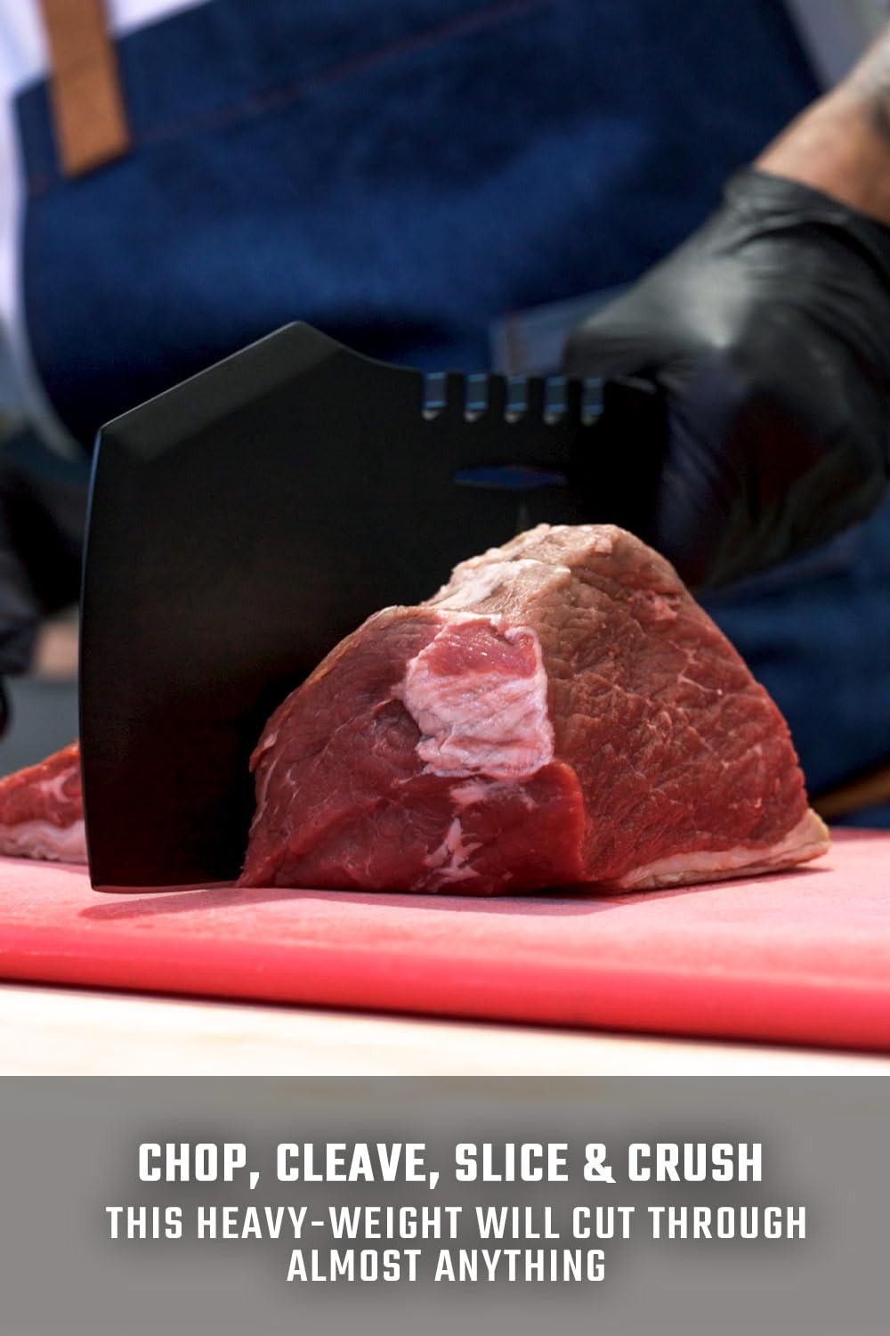 Dalstrong Massive Meat Cleaver Knife-9"-Obliterator-Shadow Black Series-Titanium Nitride Coated-High Carbon Steel-Heavy Duty Gift-Razor Sharp-w/Sheath-NSF Certified - Image 3