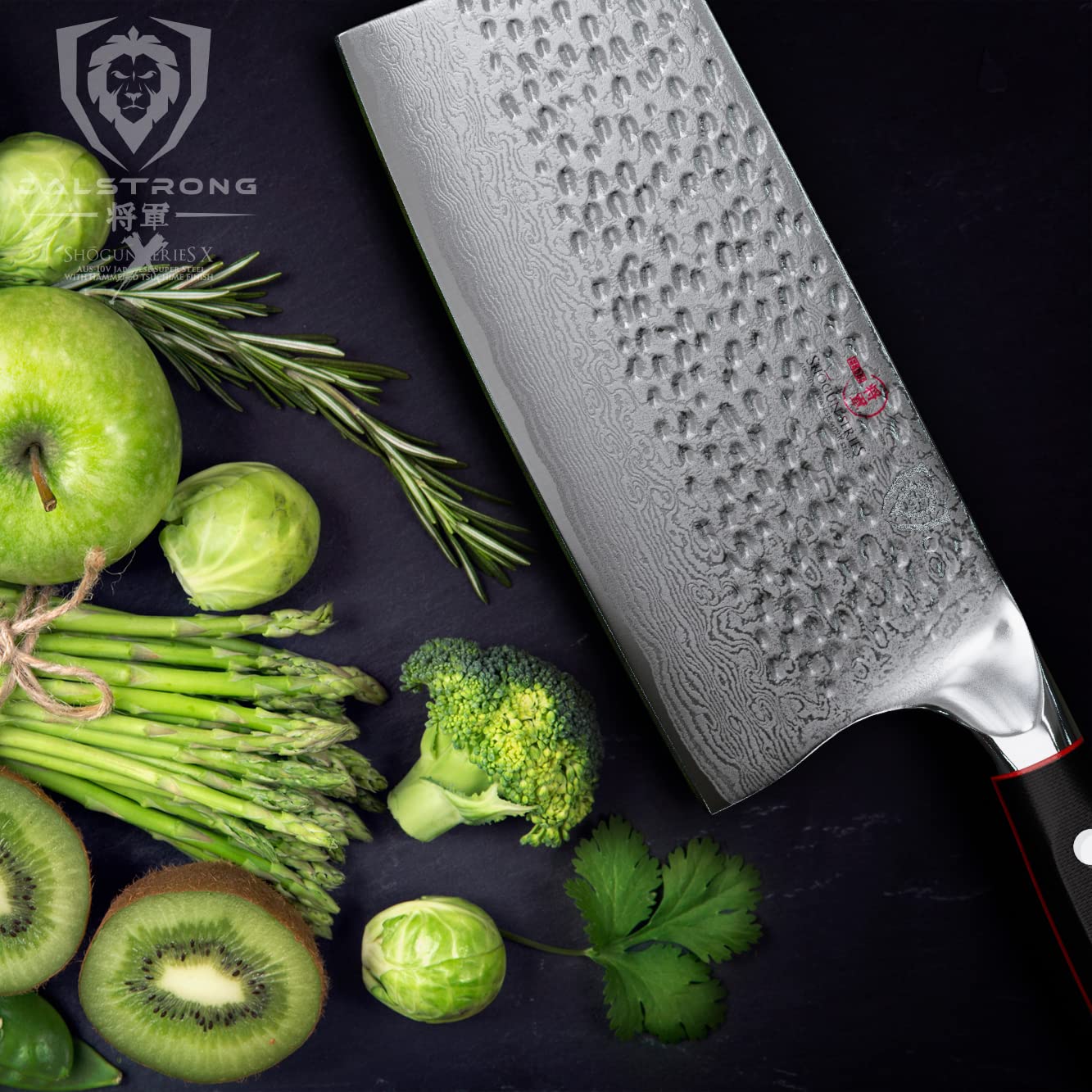 Dalstrong Meat Cleaver Knife - 7" - Shogun Series ELITE - Razor Sharp - Japanese Super Steel - Damascus Knife - Hammered Finish - Heavy Duty Gift Cooking Knife - w/Sheath - Image 5