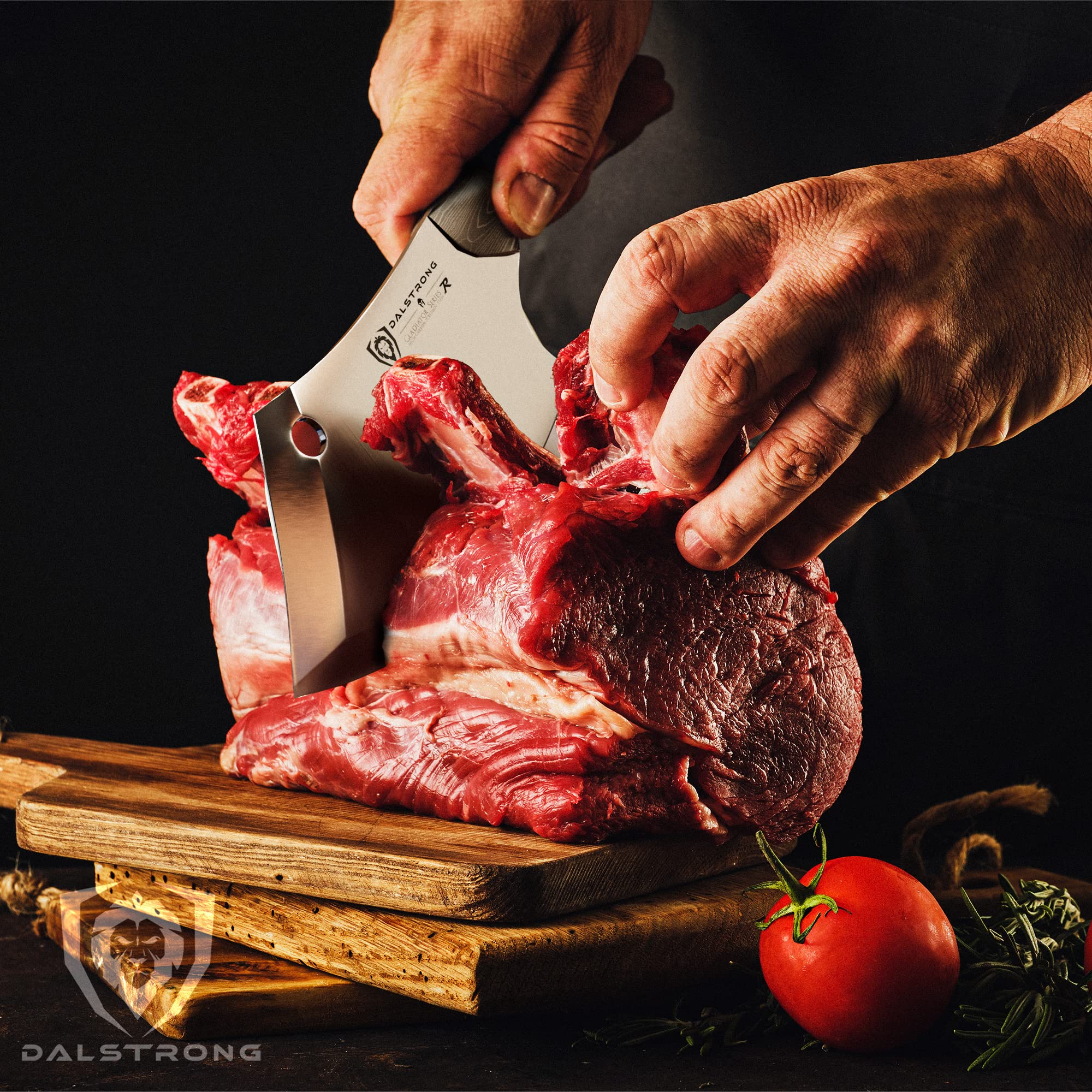 Dalstrong Mini Rocking Cleaver Knife - 6.5 inch - Gladiator Series 'R' - 7CR17MOV High Carbon Steel - Razor Sharp Kitchen Knife - Black G10 Handle - Meat Cleaver, Vegetable Knife - NSF Certified - Image 8