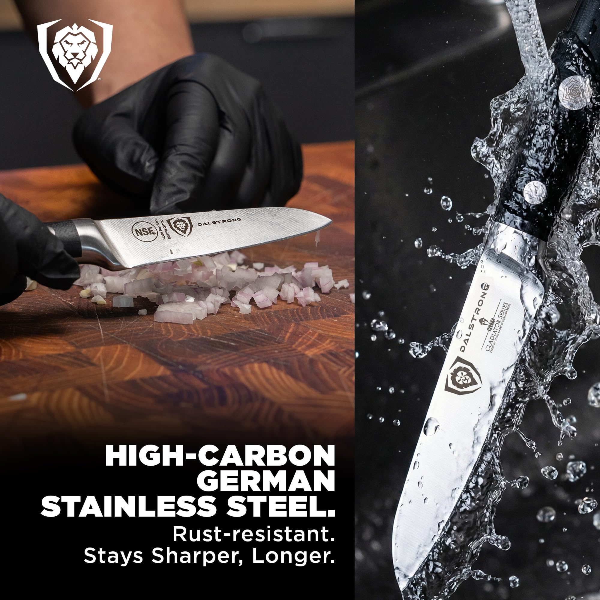 Dalstrong Paring Knife - 3.5 inch - Forged High-Carbon German Steel - Black G10 Handle - Sheath - Small Knife Fruit Vegetable Cutting Knife - Gladiator Series Elite - Razor Sharp Kitchen Knife - NSF - Image 3