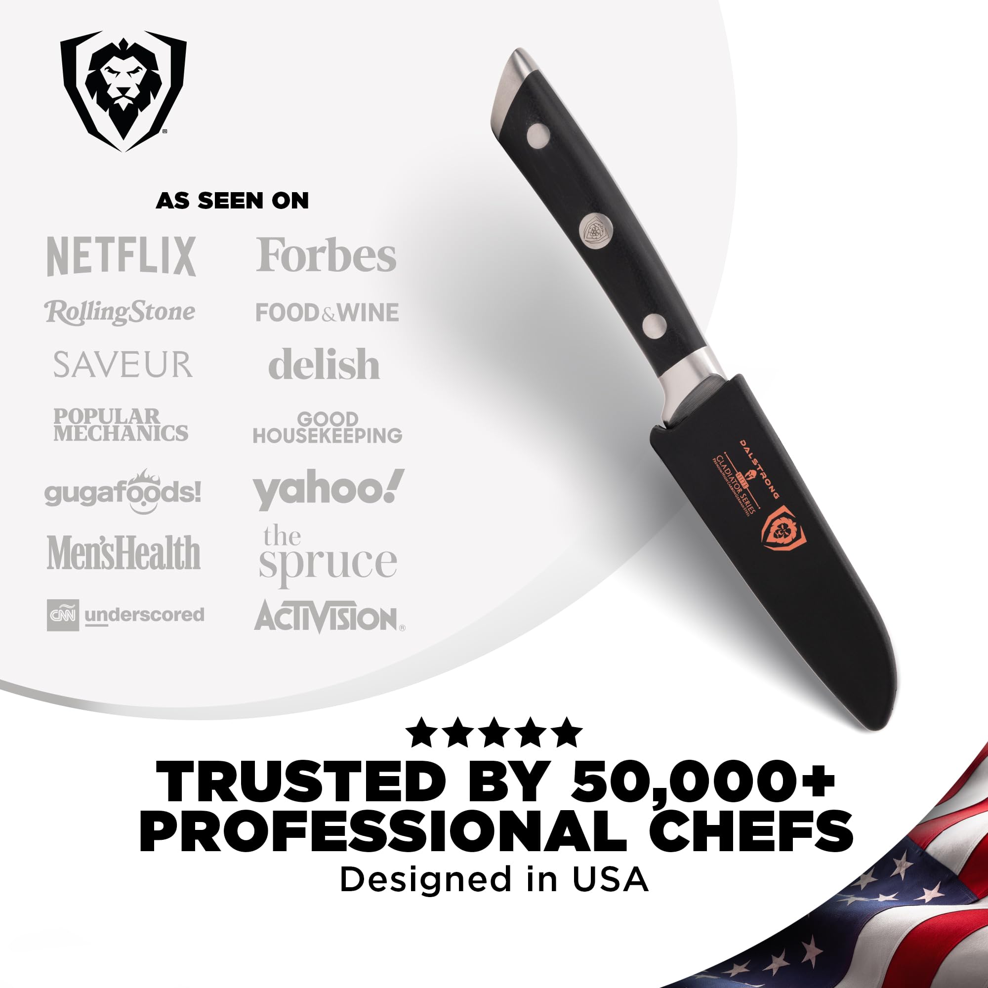 Dalstrong Paring Knife - 3.5 inch - Forged High-Carbon German Steel - Black G10 Handle - Sheath - Small Knife Fruit Vegetable Cutting Knife - Gladiator Series Elite - Razor Sharp Kitchen Knife - NSF - Image 6