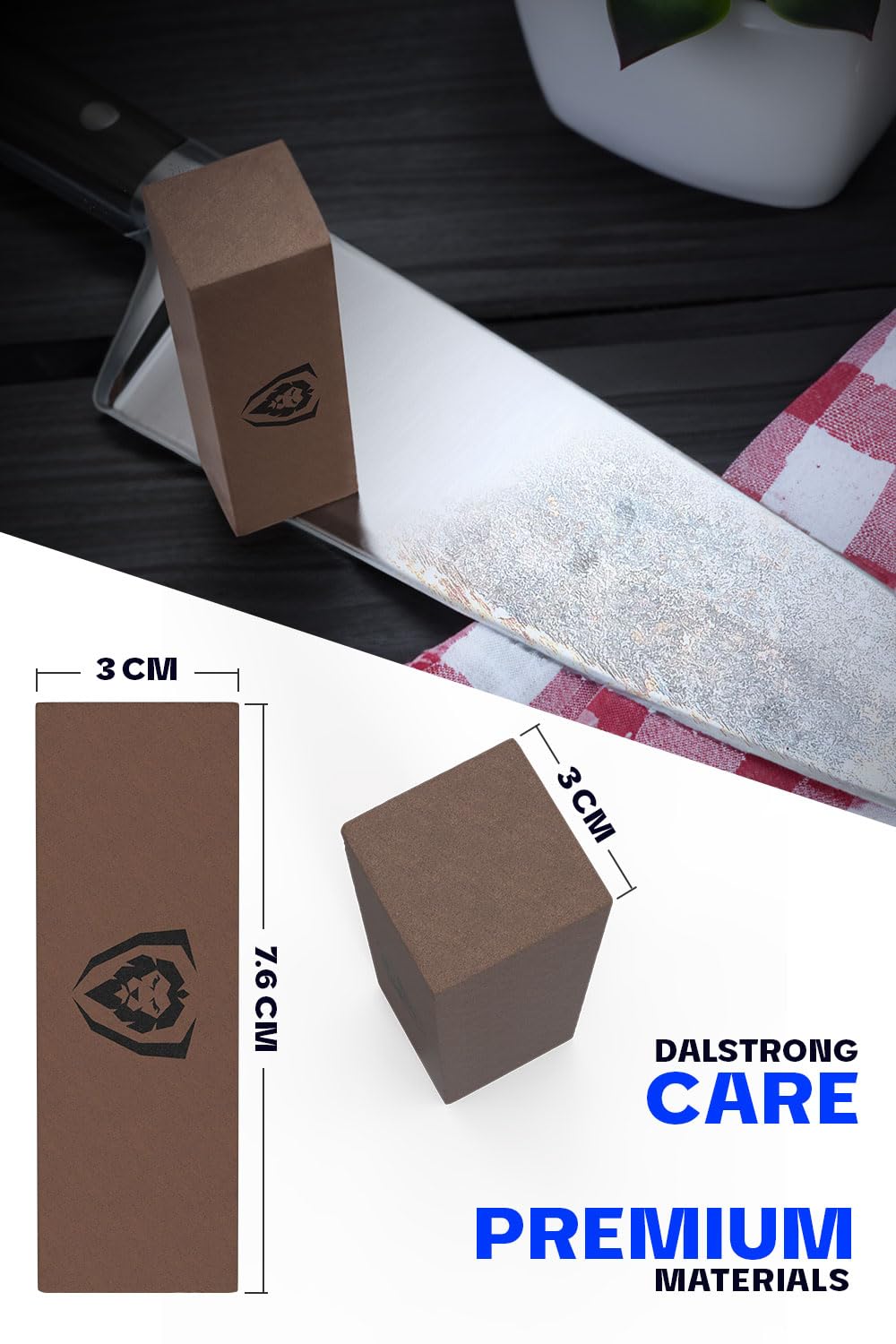 Dalstrong Premium Rust Remover & Eraser - Knife Maintenance and Care - For Knives, Scissors, Stainless Steel Pots and Pans, Whetstones - Sharp Polish for Tools - Calcium Carbonate - Image 5