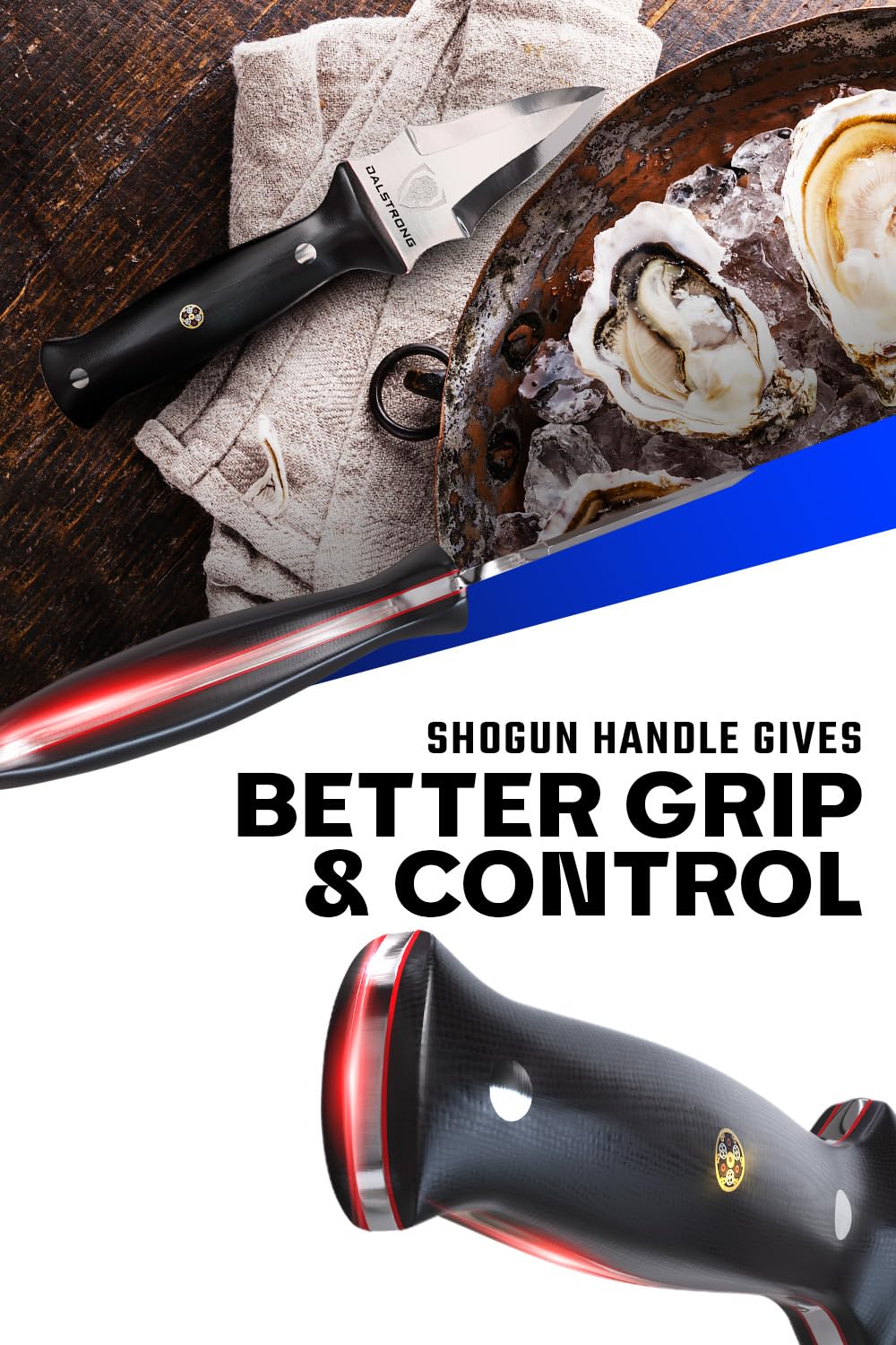 Dalstrong Professional Oyster Knife - 3.5 inch - Shogun Series Elite - Clam and Shellfish Shucking Knife - Japanese AUS-10V Super Steel - G10 Handle - Cooking Fish Kitchen Knife - Sheath Included - Image 4