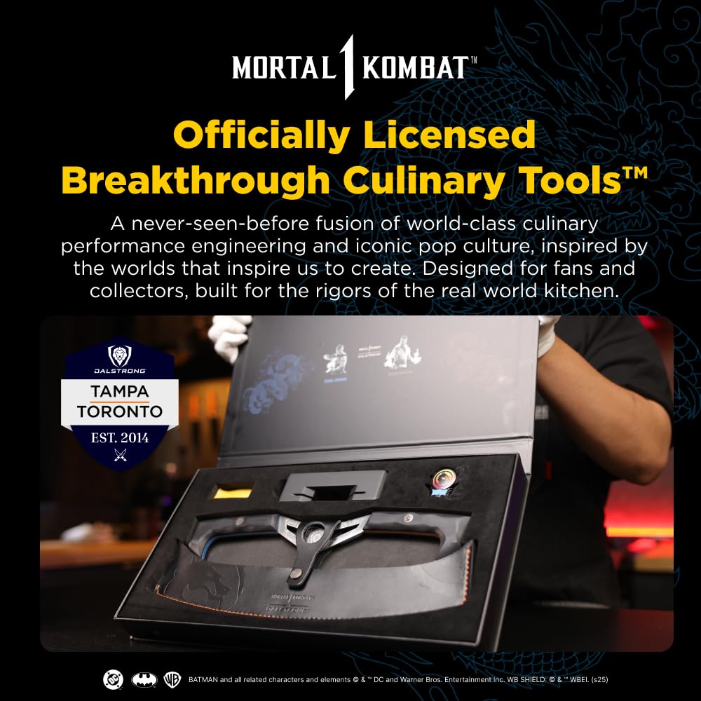 Dalstrong Professional Pizza Knife - Mortal Kombat™ Official Licensed 14 inch Long Blade - Wall Mount Holder - Japanese AUS-10V Super Steel - G10 Handle - Pizza Cutter, Slicer, Rocker - Sheath - Image 4
