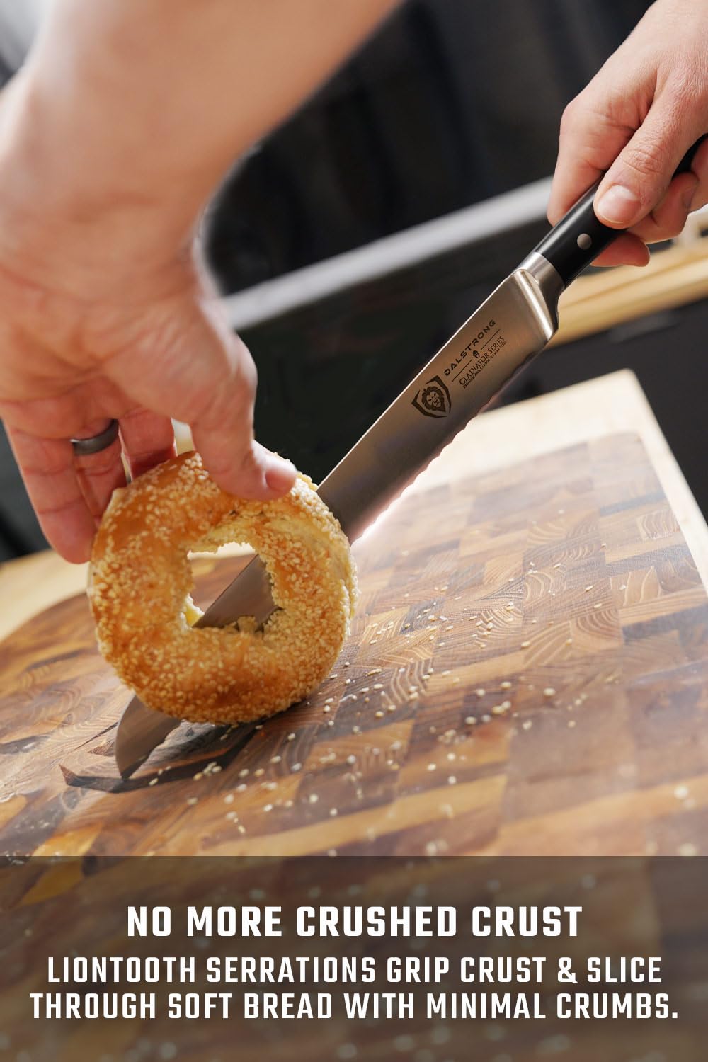 Dalstrong Serrated Bread Knife - 10 inch - Gladiator Series Elite - Forged High-Carbon German Steel - G10 Handle Kitchen Knife - Sheath Included - Razor Sharp Slicer - Slicing Knife - NSF Certified - Image 3