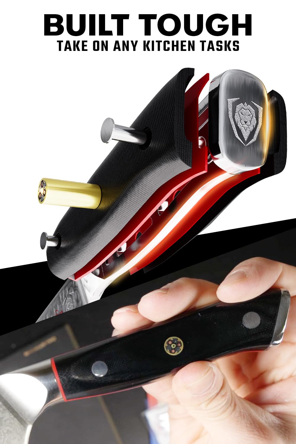 Dalstrong Serrated Offset Bread Knife - 8 inch - Shogun Series - Deli Knife Gift - Damascus - AUS-10V Japanese Super Steel - Bread Slicer Cutter - Slicing Knife - Vacuum Treated - G10 Handle - Sheath - Image 3