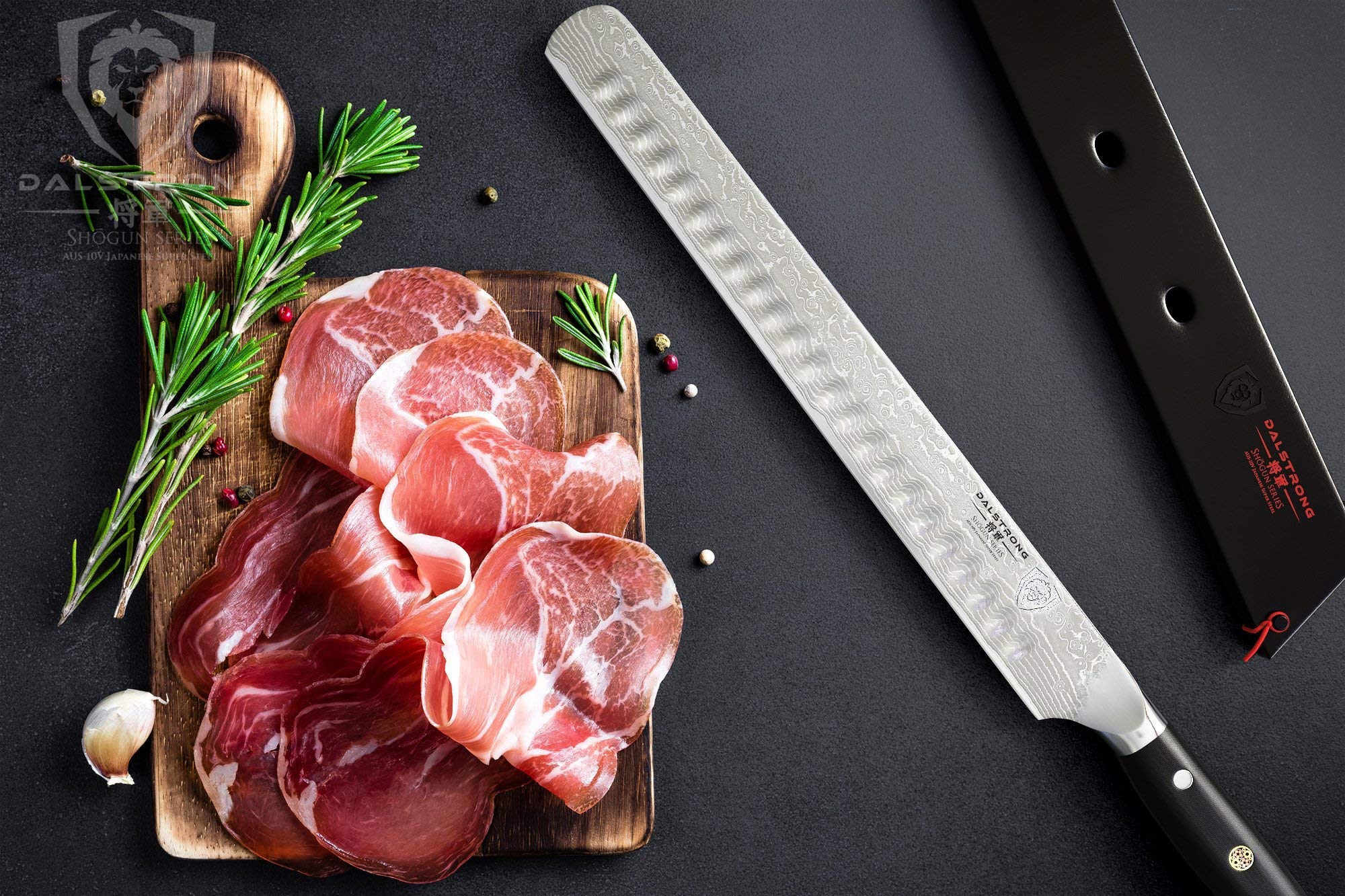 Dalstrong Shogun Series 12" Slicing & Carving Knife - Granton Edge Bundled with the Shogun Series 6" Boning Knife Gift Set- Japanese AUS-10V - BBQ Knife Bundle - Image 4