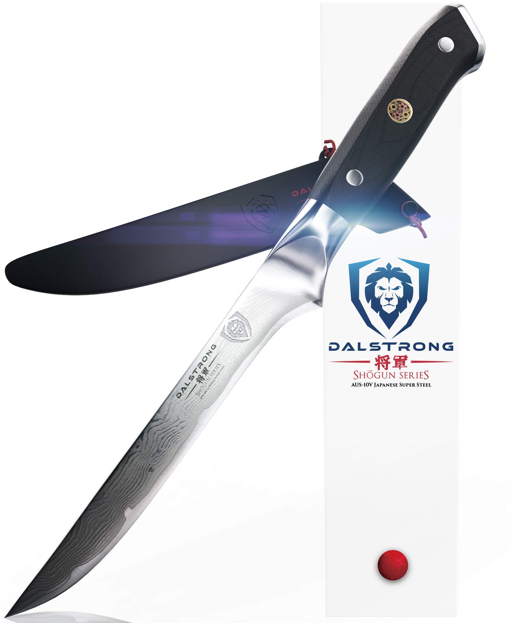 Dalstrong Shogun Series 12" Slicing & Carving Knife - Granton Edge Bundled with the Shogun Series 6" Boning Knife Gift Set- Japanese AUS-10V - BBQ Knife Bundle - Image 6