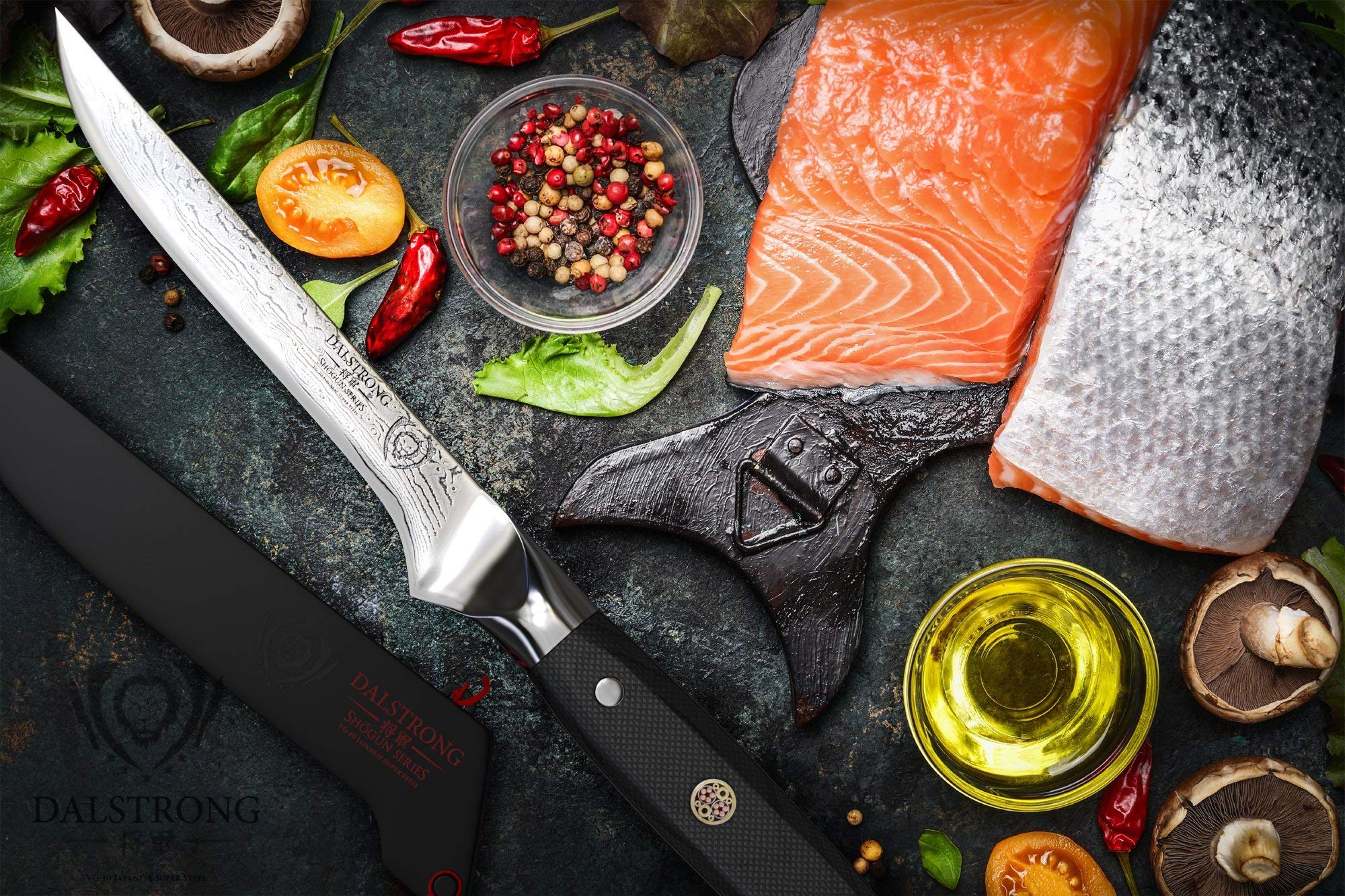 Dalstrong Shogun Series 12" Slicing & Carving Knife - Granton Edge Bundled with the Shogun Series 6" Boning Knife Gift Set- Japanese AUS-10V - BBQ Knife Bundle - Image 8