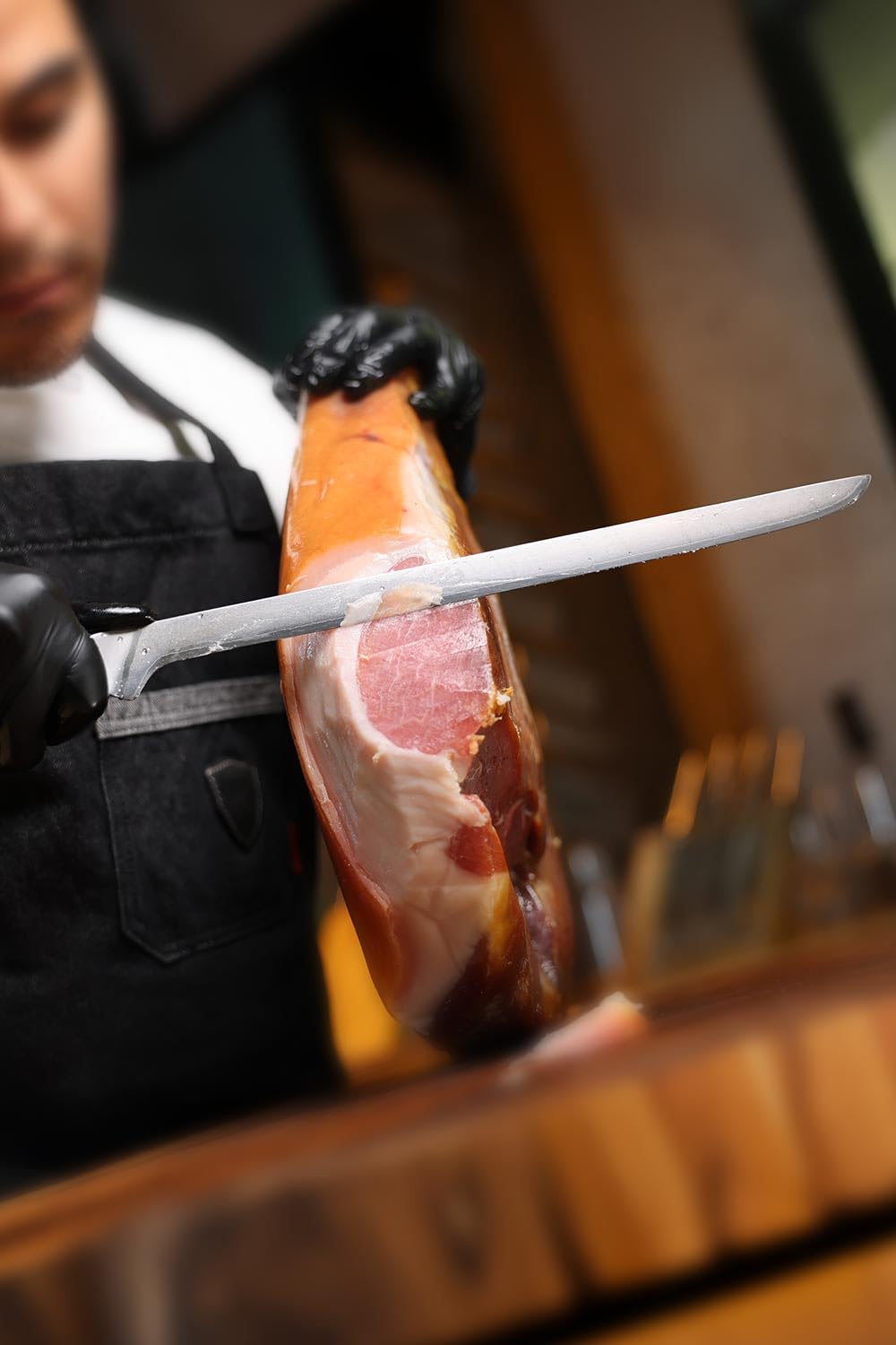 Dalstrong Spanish Style Meat & Ham Slicer - 12 inch - Gladiator Series Elite - German High Carbon Steel - w/Sheath - NSF Certified - Image 8