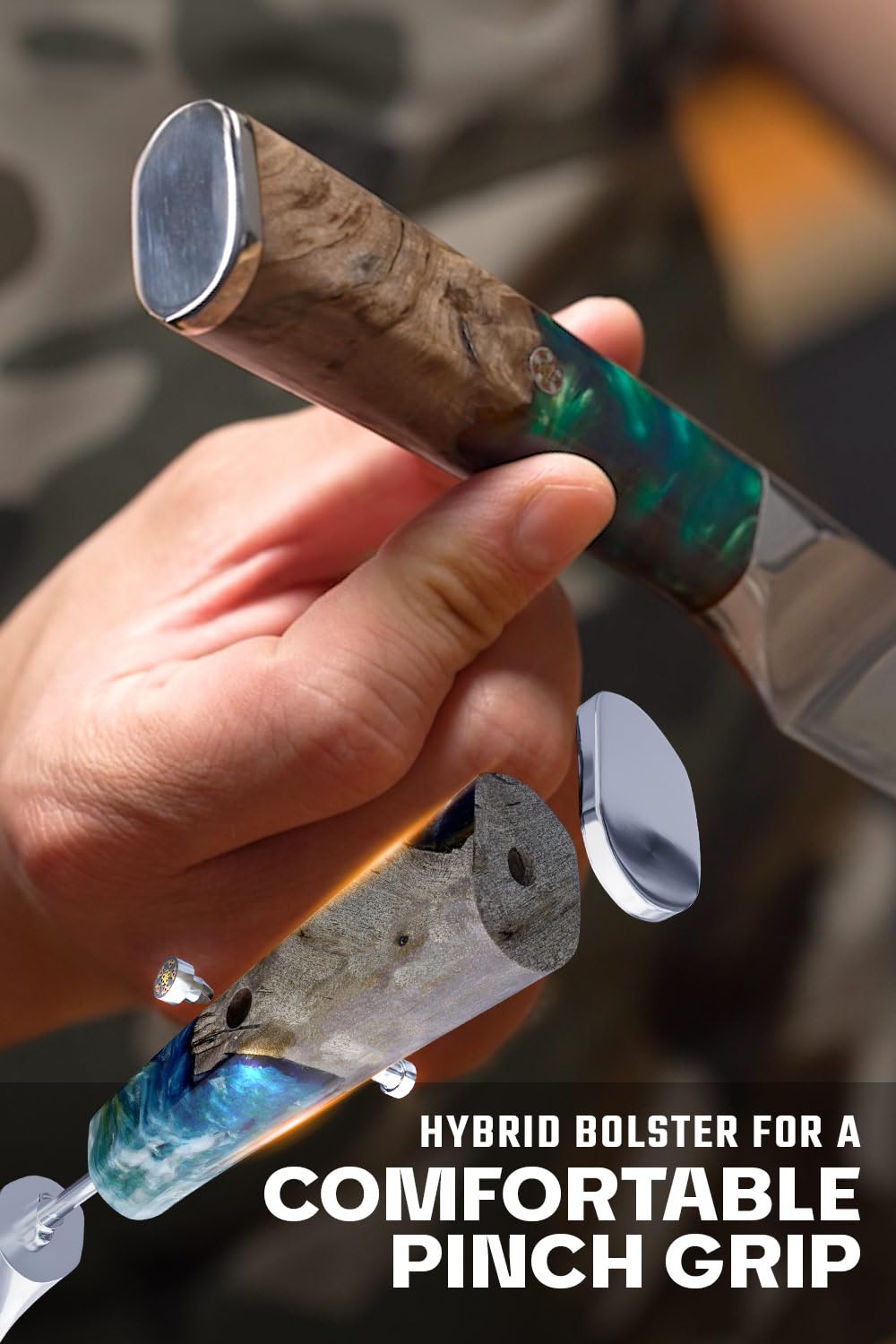 Dalstrong Paring Knife - 4 inch - Valhalla Series - 9CR18MOV HC Steel - Celestial Resin & Wood Handle - Professional Kitchen Knife Gift - Razor Sharp - w/Leather Sheath - Image 5