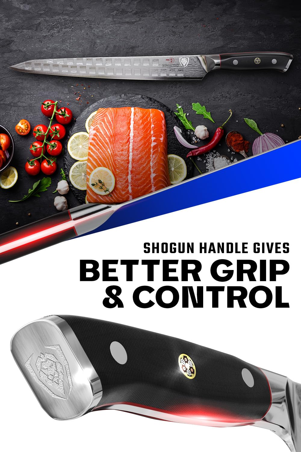 Dalstrong Ultimate Slicer Sujihiki Knife - 10.5 inch - Shogun Series ELITE - The Tokugawa - Damascus Slicing Knife - AUS-10V Japanese Super Steel Kitchen Slicer Saya - Kitchen Knife - Sheath Included - Image 4