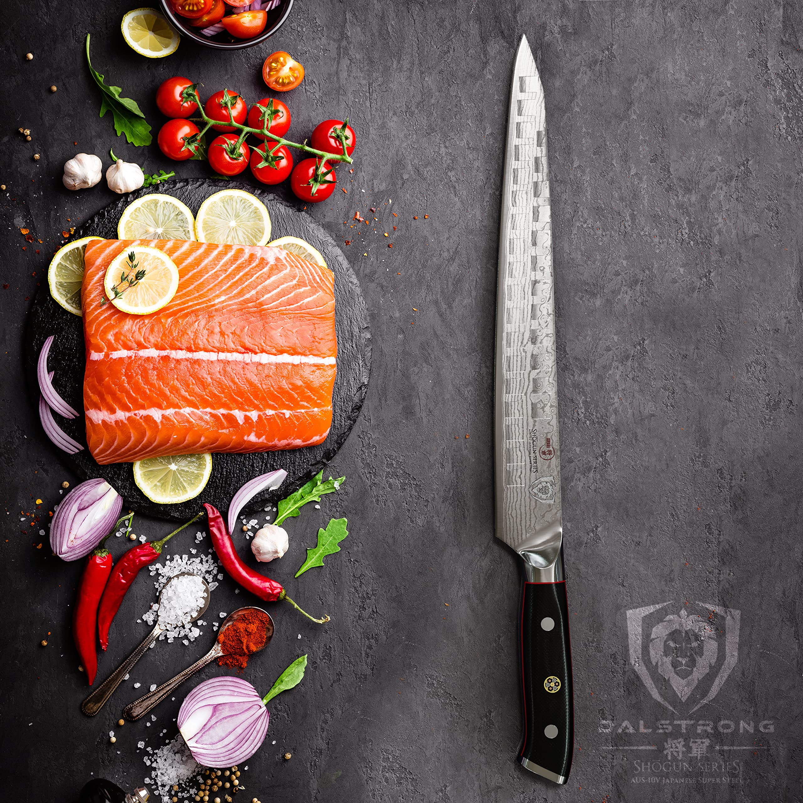 Dalstrong Ultimate Slicer Sujihiki Knife - 10.5 inch - Shogun Series ELITE - The Tokugawa - Damascus Slicing Knife - AUS-10V Japanese Super Steel Kitchen Slicer Saya - Kitchen Knife - Sheath Included - Image 6