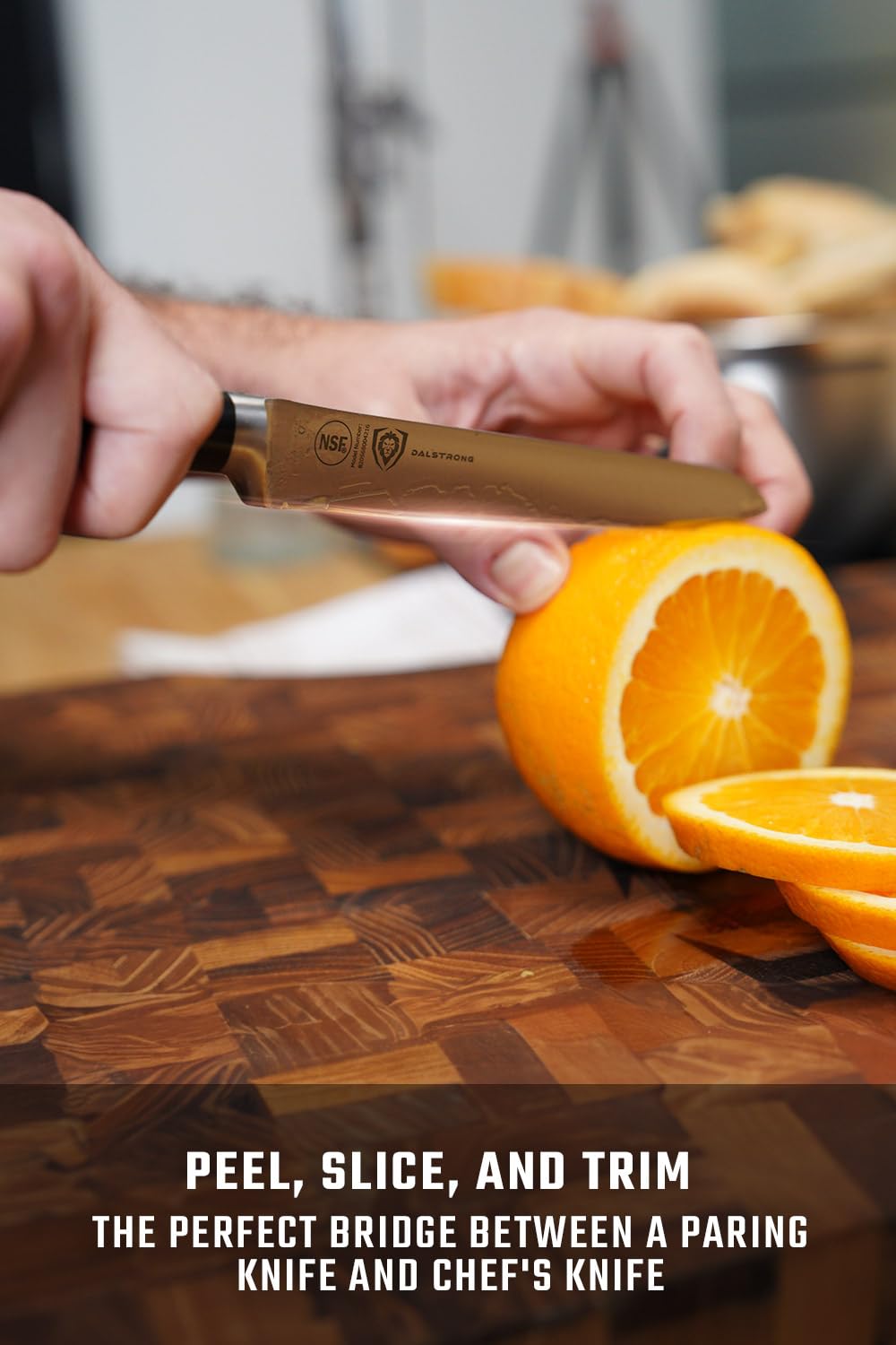 DALSTRONG Utility Knife - 6 inch - Gladiator Series Elite - Forged High-Carbon German Steel Kitchen Knife - Black G10 Handle - Paring Cooking Knife Gift - Chef's Knife - Sheath - NSF Certified - Image 3