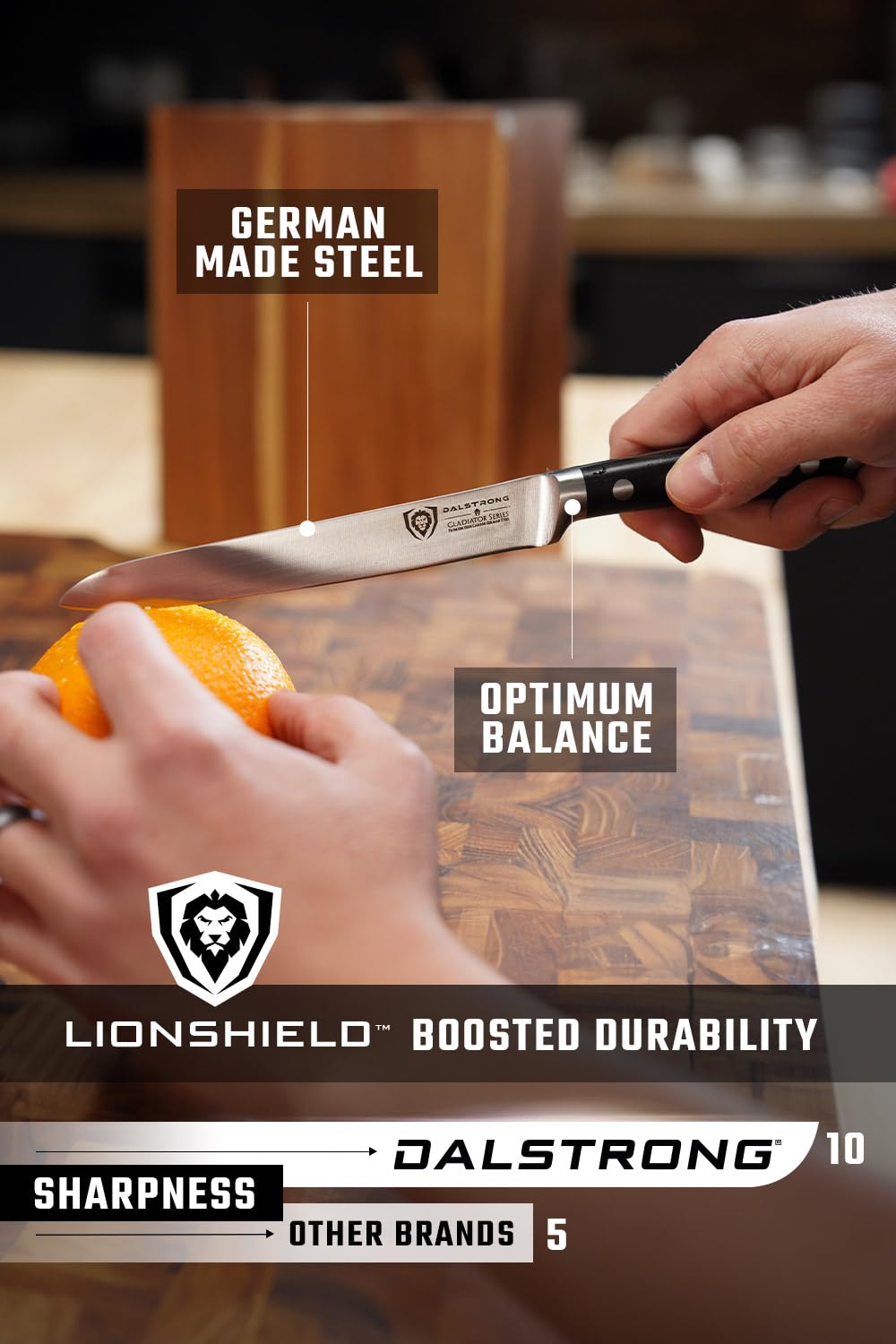 DALSTRONG Utility Knife - 6 inch - Gladiator Series Elite - Forged High-Carbon German Steel Kitchen Knife - Black G10 Handle - Paring Cooking Knife Gift - Chef's Knife - Sheath - NSF Certified - Image 5