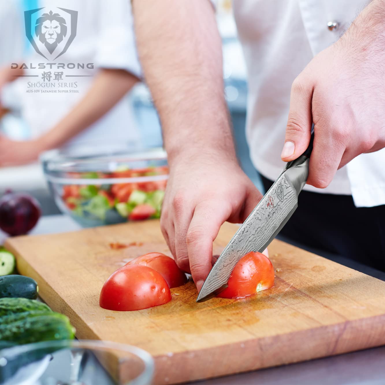 DALSTRONG Utility Knife - Shogun Series Petty - Damascus - Japanese AUS-10V Super Steel - Vacuum Heat Treated - 6" - Sheath - Image 7