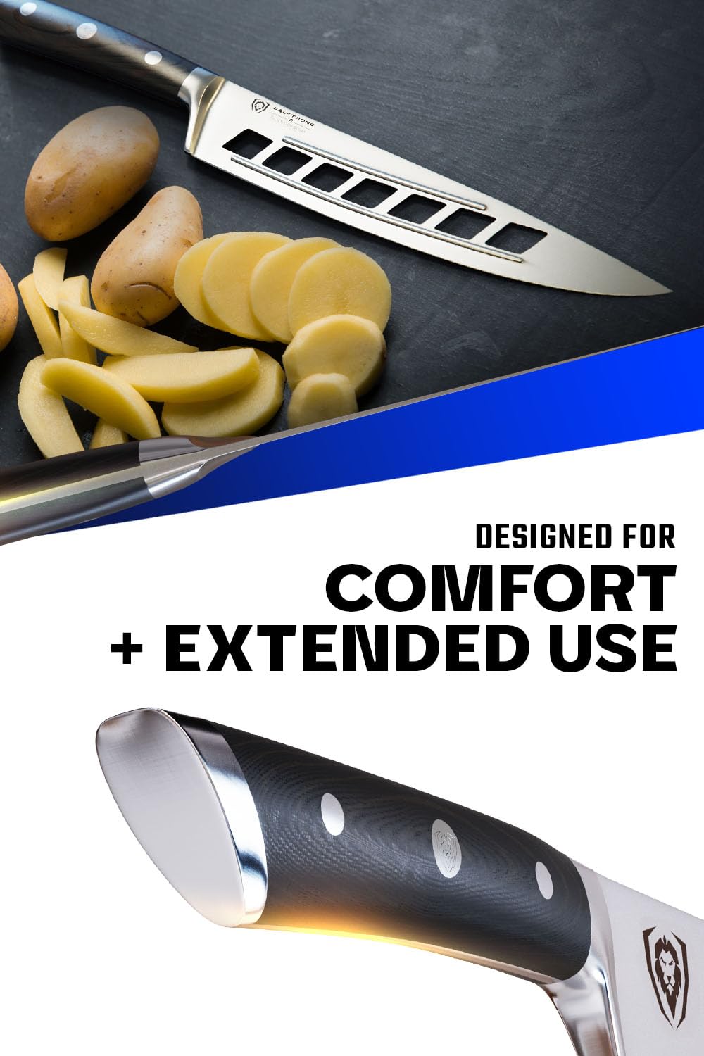 Dalstrong Vegetable 8" Chef Knife - Gladiator Series Elite - Forged High Carbon German Steel - Full Tang - Black G10 Handle - w/Sheath Cover - Kitchen Cooking Knife - NSF Certified - Image 5