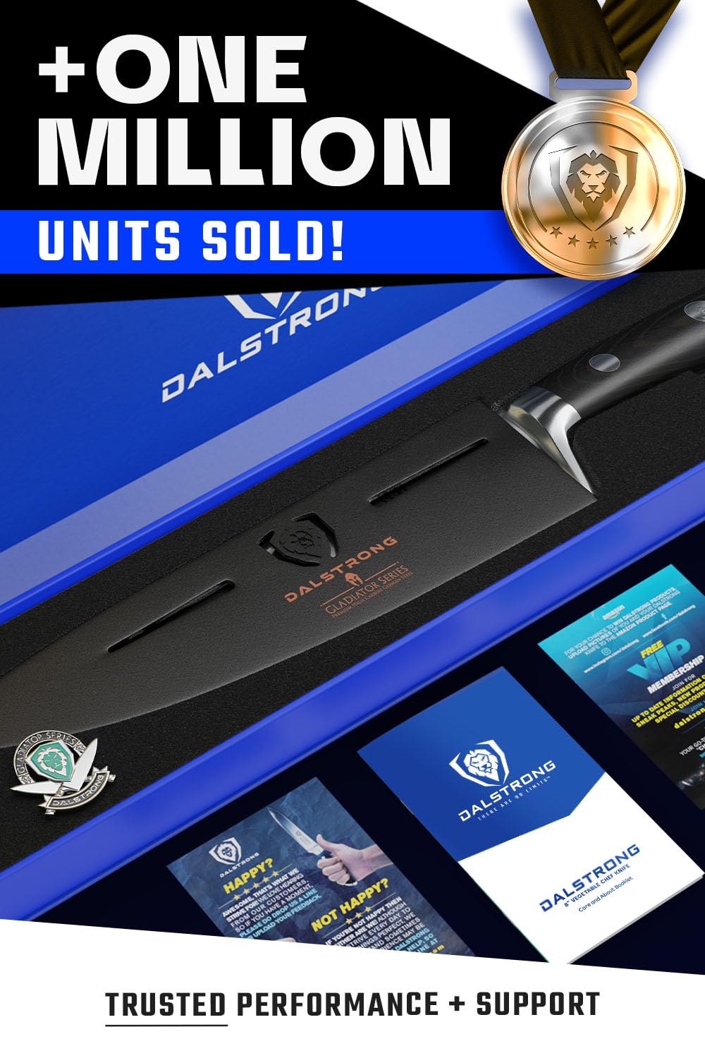 Dalstrong Vegetable 8" Chef Knife - Gladiator Series Elite - Forged High Carbon German Steel - Full Tang - Black G10 Handle - w/Sheath Cover - Kitchen Cooking Knife - NSF Certified - Image 9