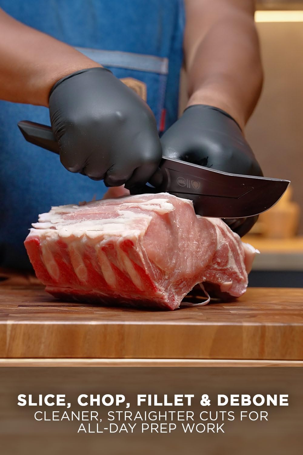 Dalstrong Venator Chef Knife - 7 inch - Shadow Black Series - Razor Sharp Kitchen Knife - Black Titanium Nitride Coated - High Carbon - 7CR17MOV-X Vacuum Treated Steel - Sheath - NSF Certified - Image 4