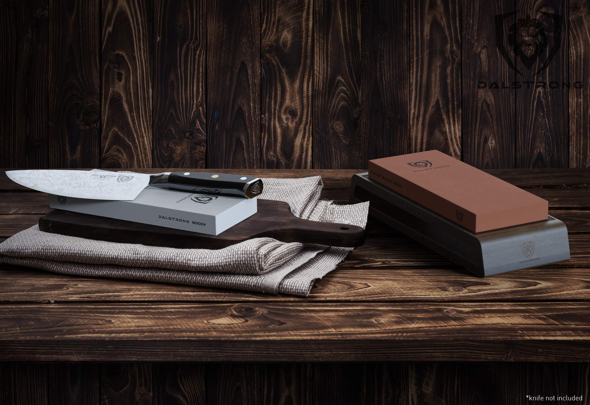 The Gladiator Series Elite 8-Piece Knife Block Set Gift Set Bundled with The Dalstrong Premium, Extra-Large Whetstone Kit - #6000/#1000 Grit with Stand - Image 8